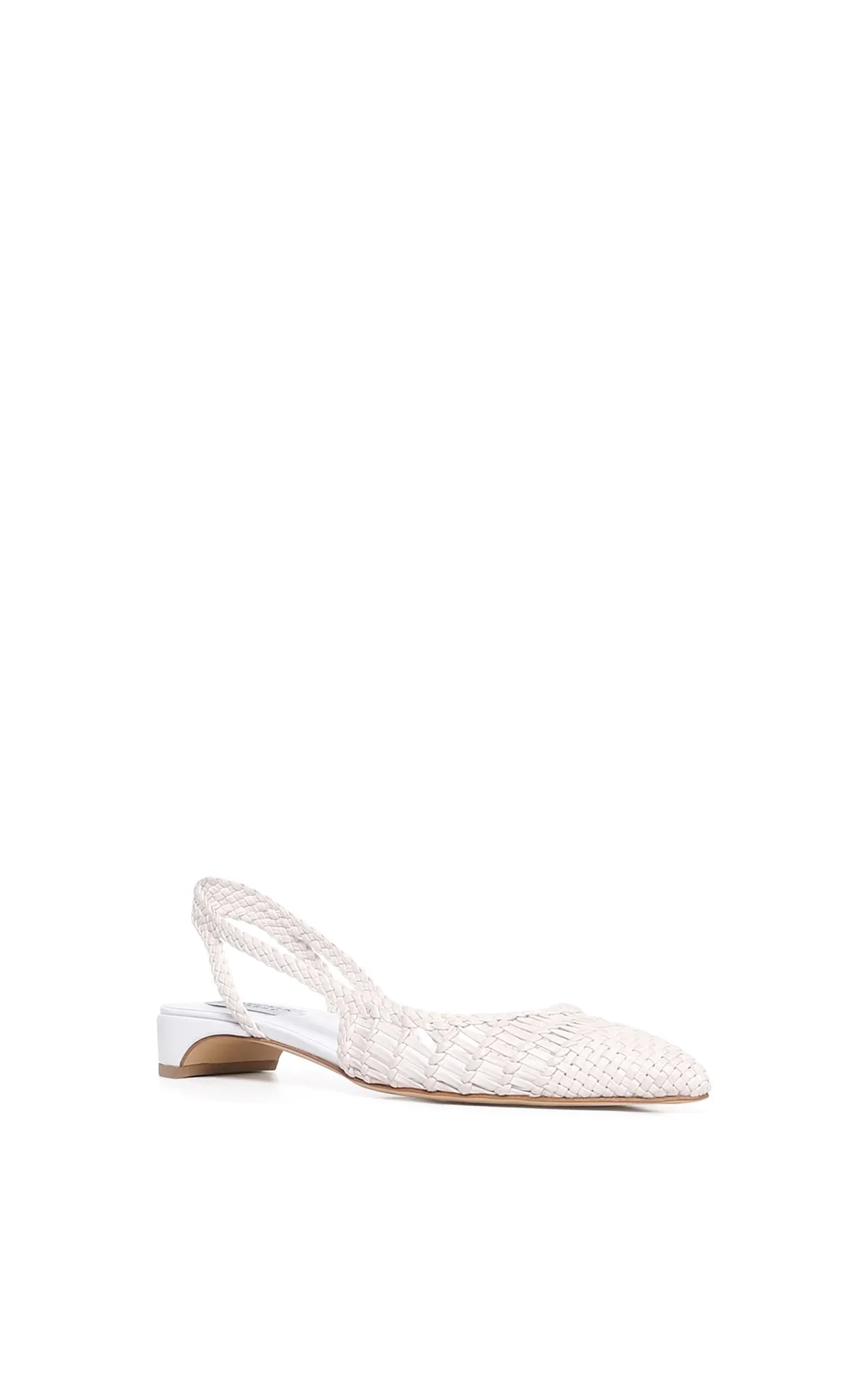 Perro Braided Slingback Pump in White Leather sold by Gabriela Hearst product image thumbnail 2
