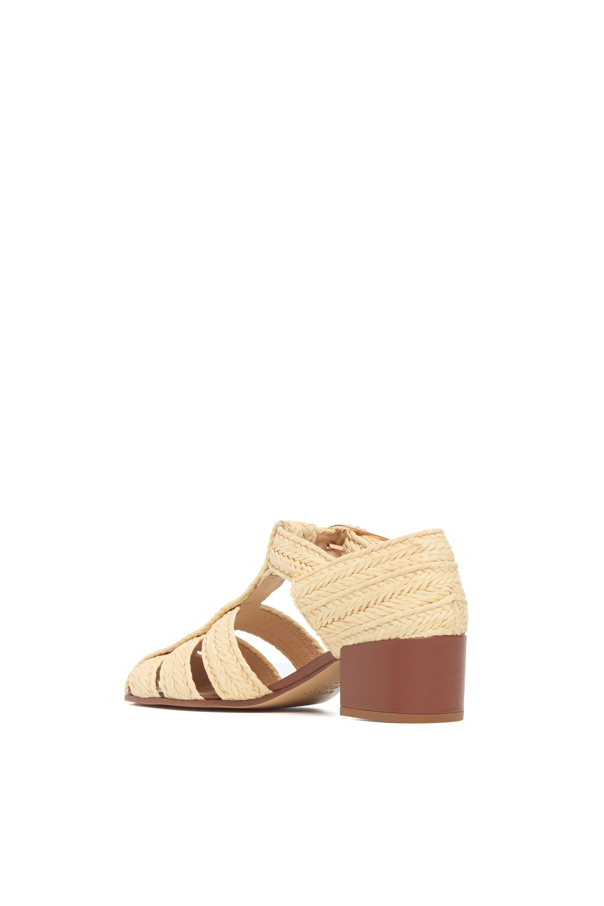 Lyle Block Heel Pump Sandal in Natural Raffia sold by Gabriela Hearst product image thumbnail 3