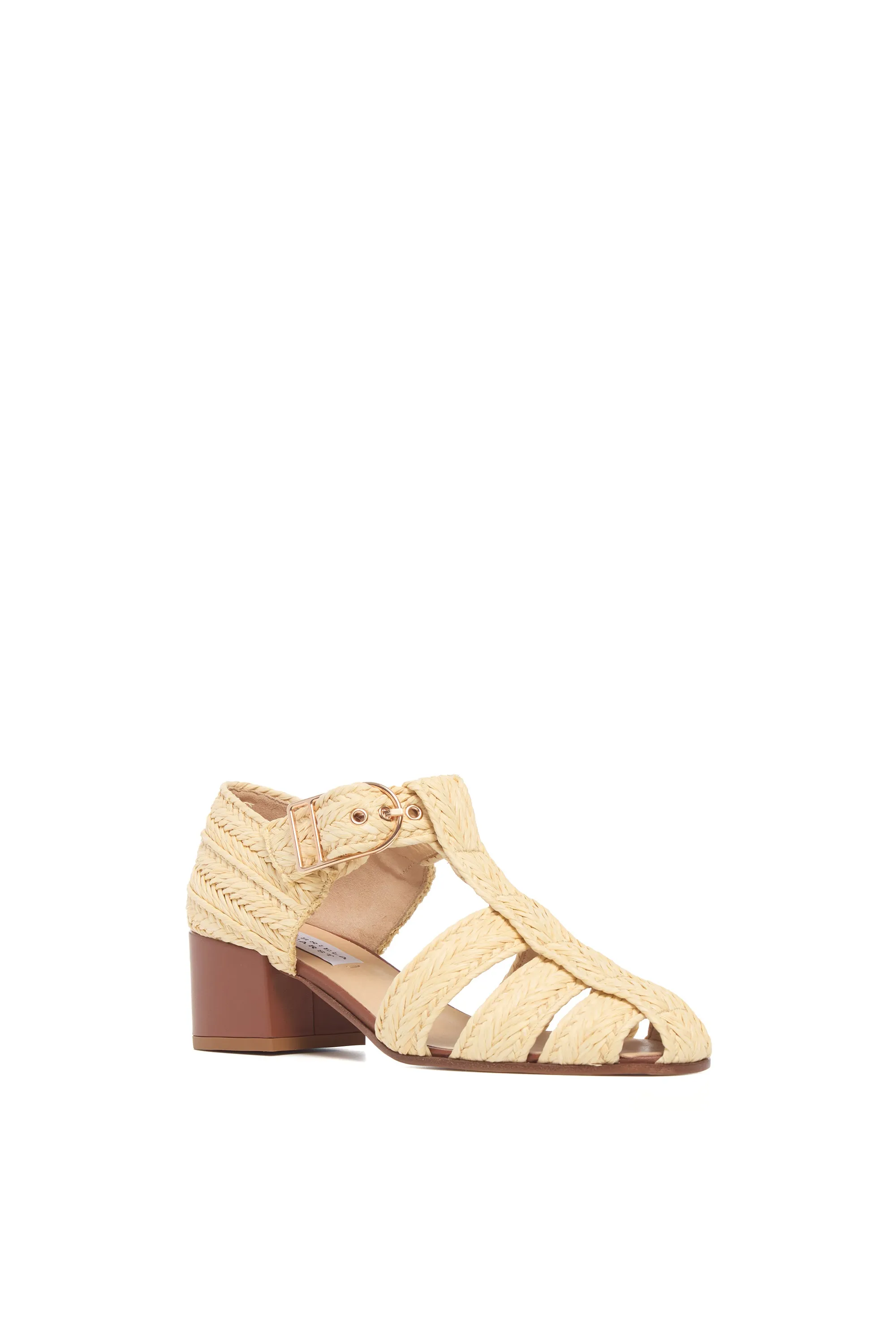 Lyle Block Heel Pump Sandal in Natural Raffia sold by Gabriela Hearst product image thumbnail 2