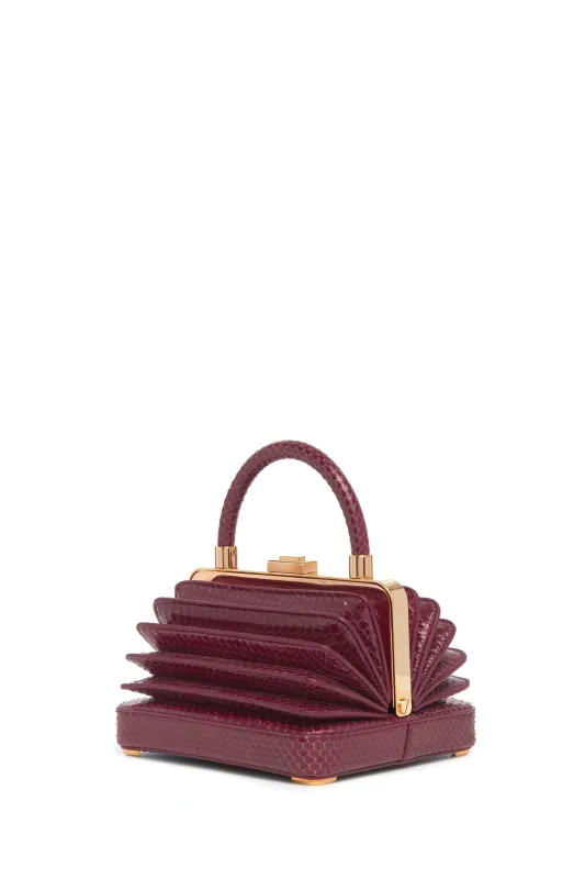 Small Diana Bag in Bordeaux Snakeskin sold by Gabriela Hearst