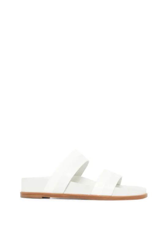 Low Striker Flat Sandal in Snakeskin & Nappa Leather made by Gabriela Hearst