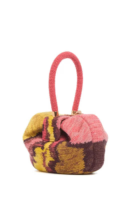 Nina Bag in Fire Multi Crochet Cashmere made by Gabriela Hearst