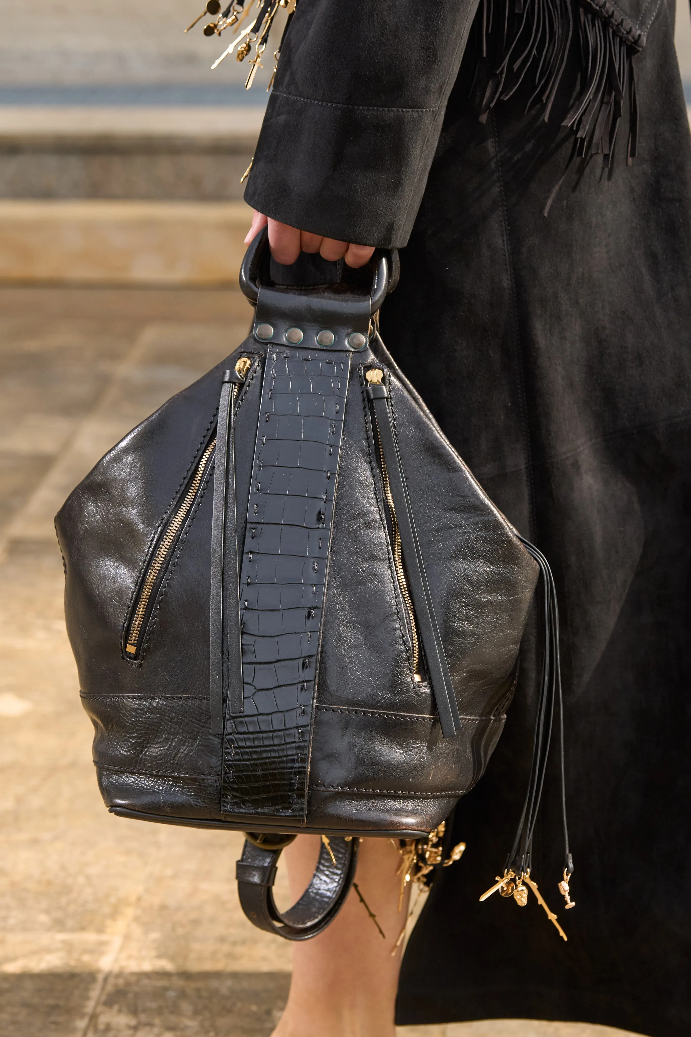 Vintage No.1 Backpack in Black Nappa & Crocodile Leather sold by Gabriela Hearst product image thumbnail 2