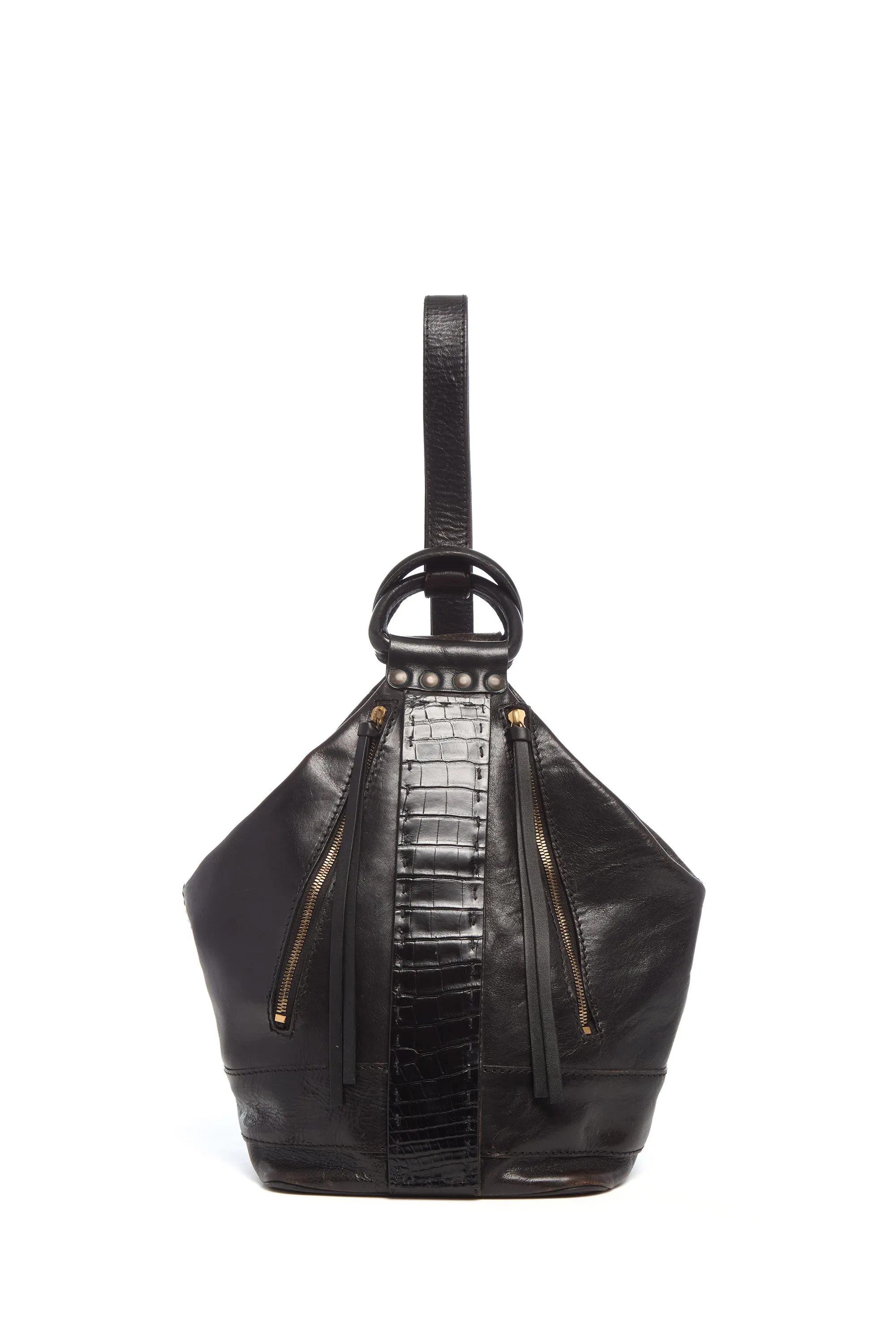 Vintage No.1 Backpack in Black Nappa & Crocodile Leather sold by Gabriela Hearst