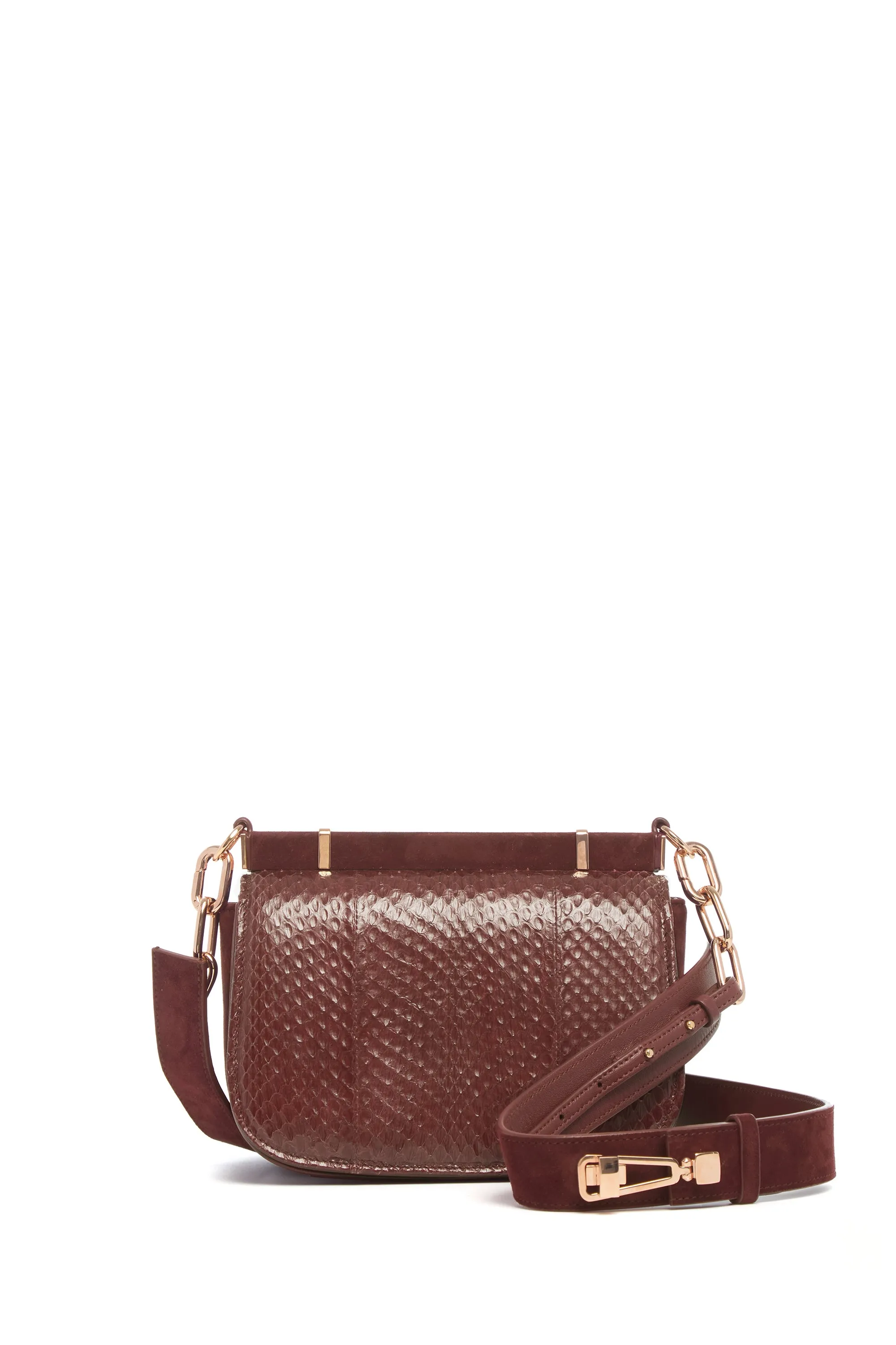 Small Dern Bag in Chocolate Snakeskin & Suede sold by Gabriela Hearst