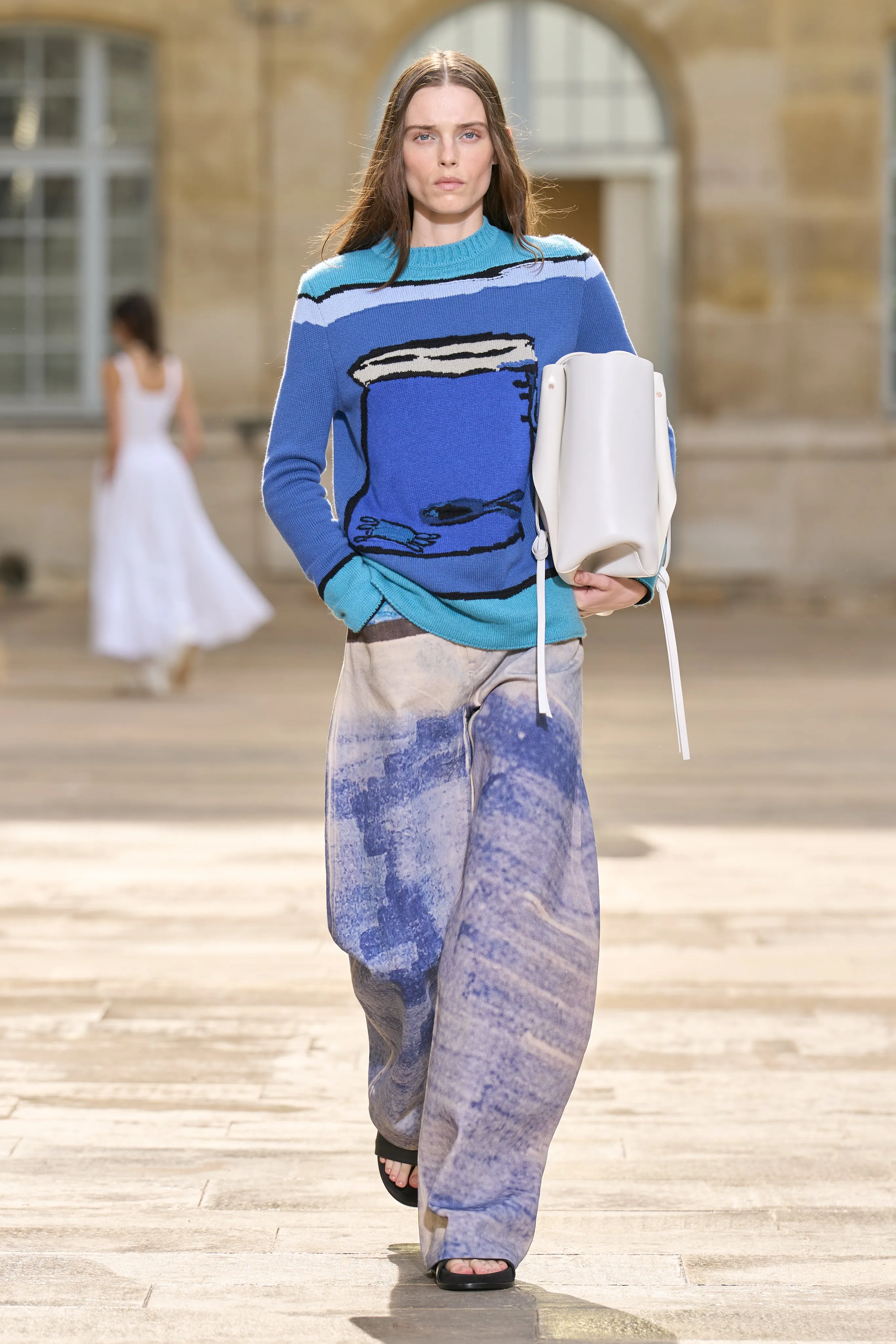 Tarikel Knit Sweater in Water Multi Cashmere sold by Gabriela Hearst product image thumbnail 2