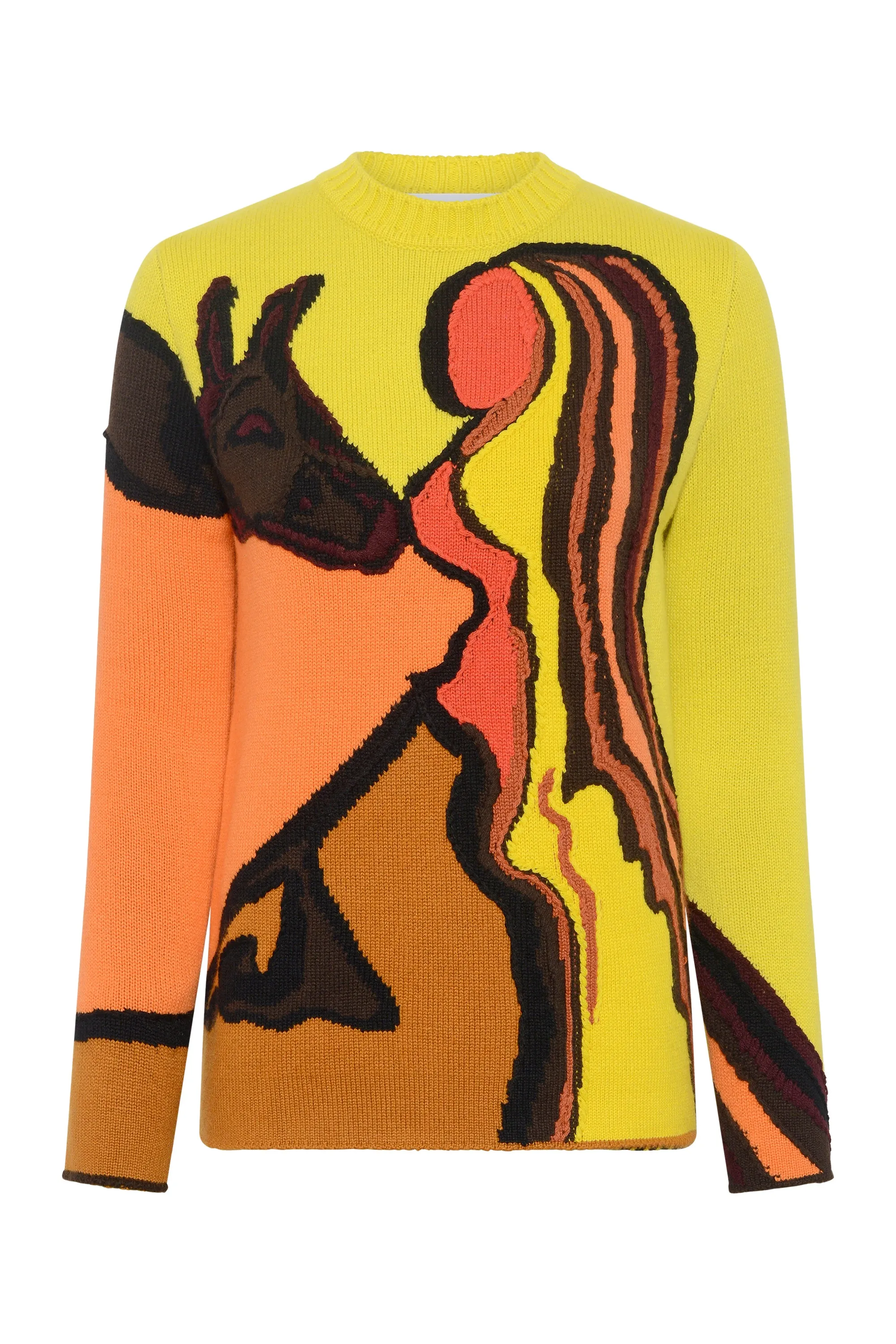 Daneth Knit Sweater in Earth Multi Cashmere sold by Gabriela Hearst