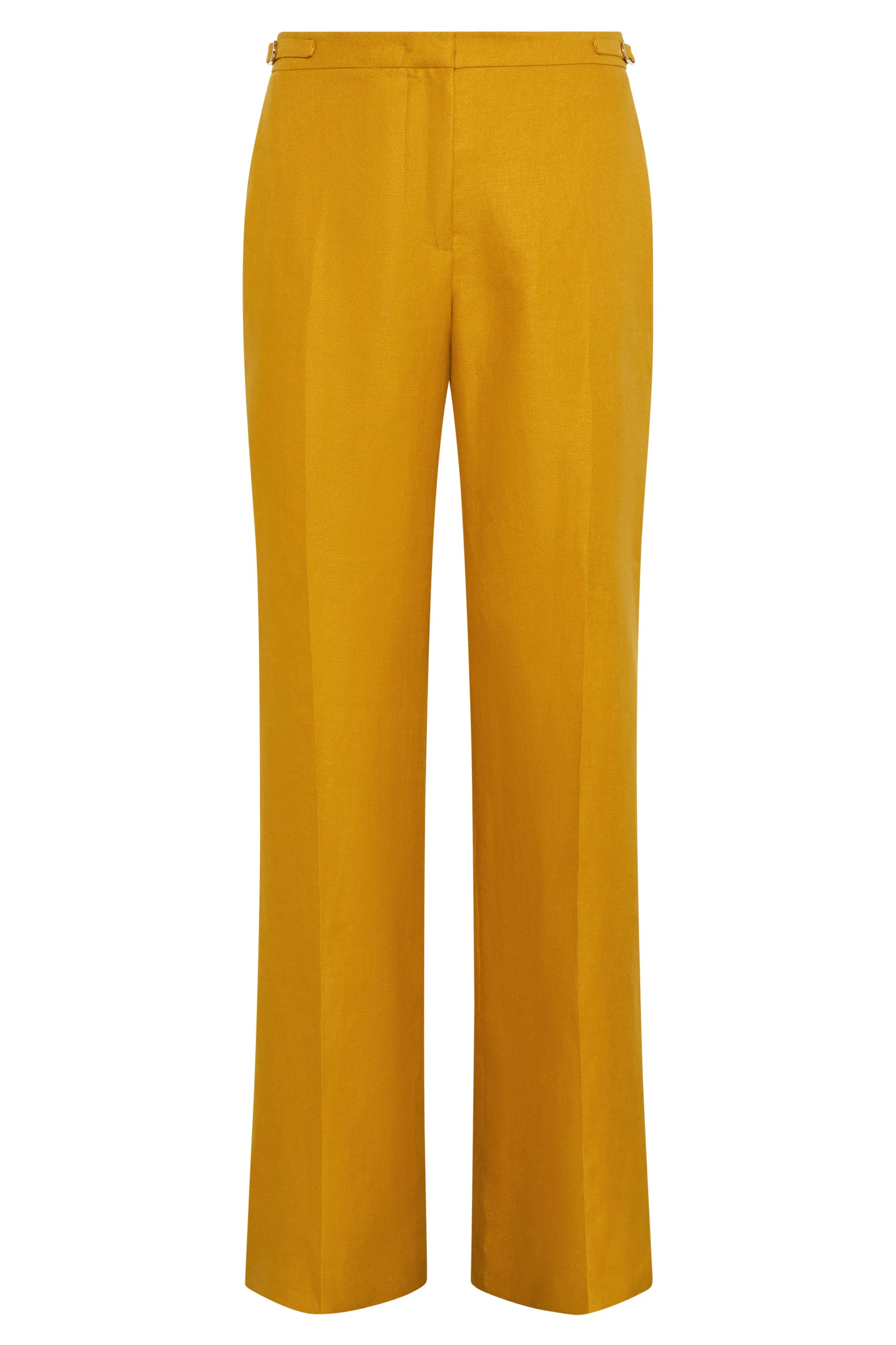 Vesta Flare Pant in Golden Birch Linen Twill sold by Gabriela Hearst
