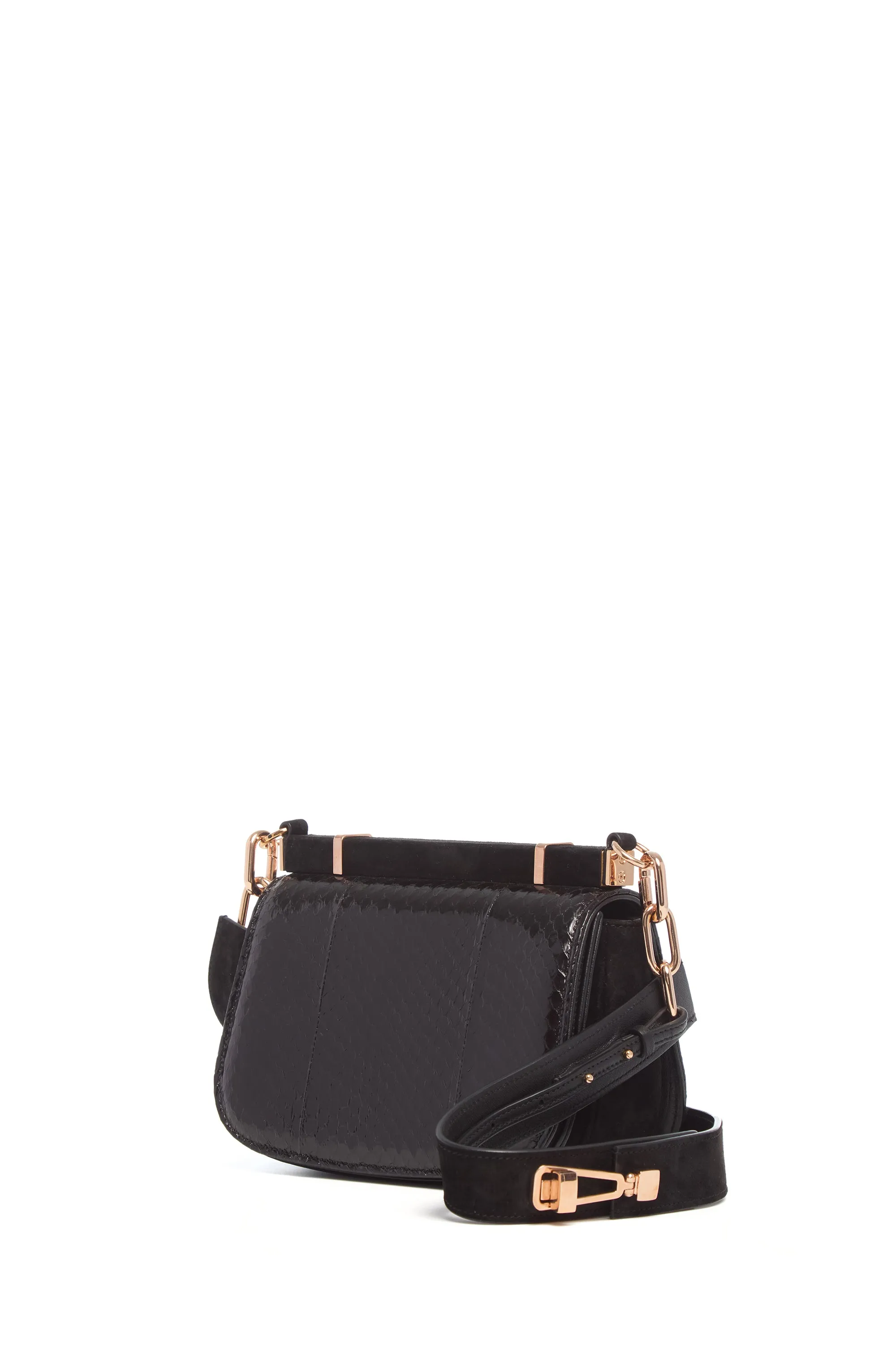 Small Dern Crossbody Bag in Black Snakeskin & Suede sold by Gabriela Hearst product image thumbnail 3