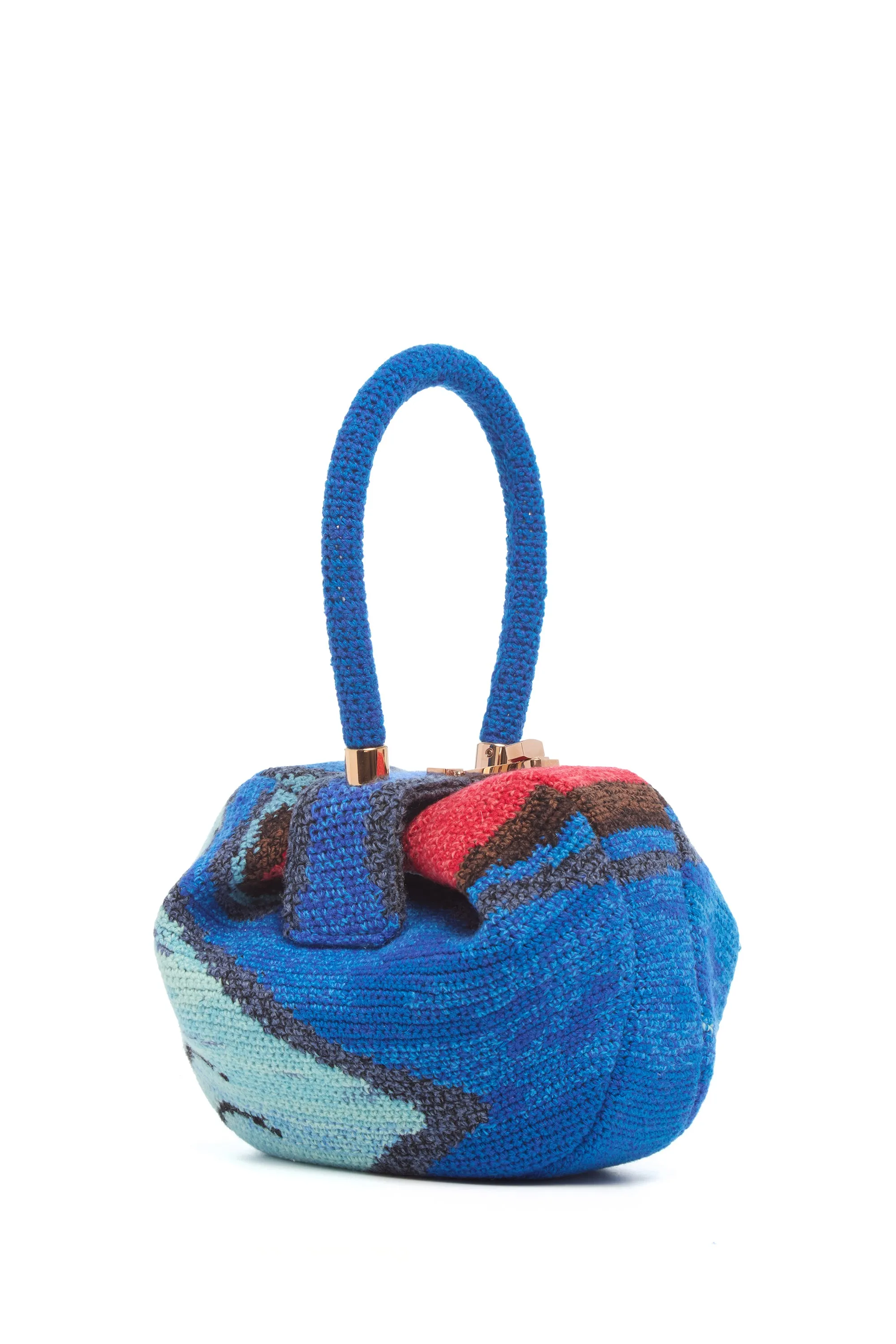 Nina Bag in Air Multi Crochet Cashmere sold by Gabriela Hearst