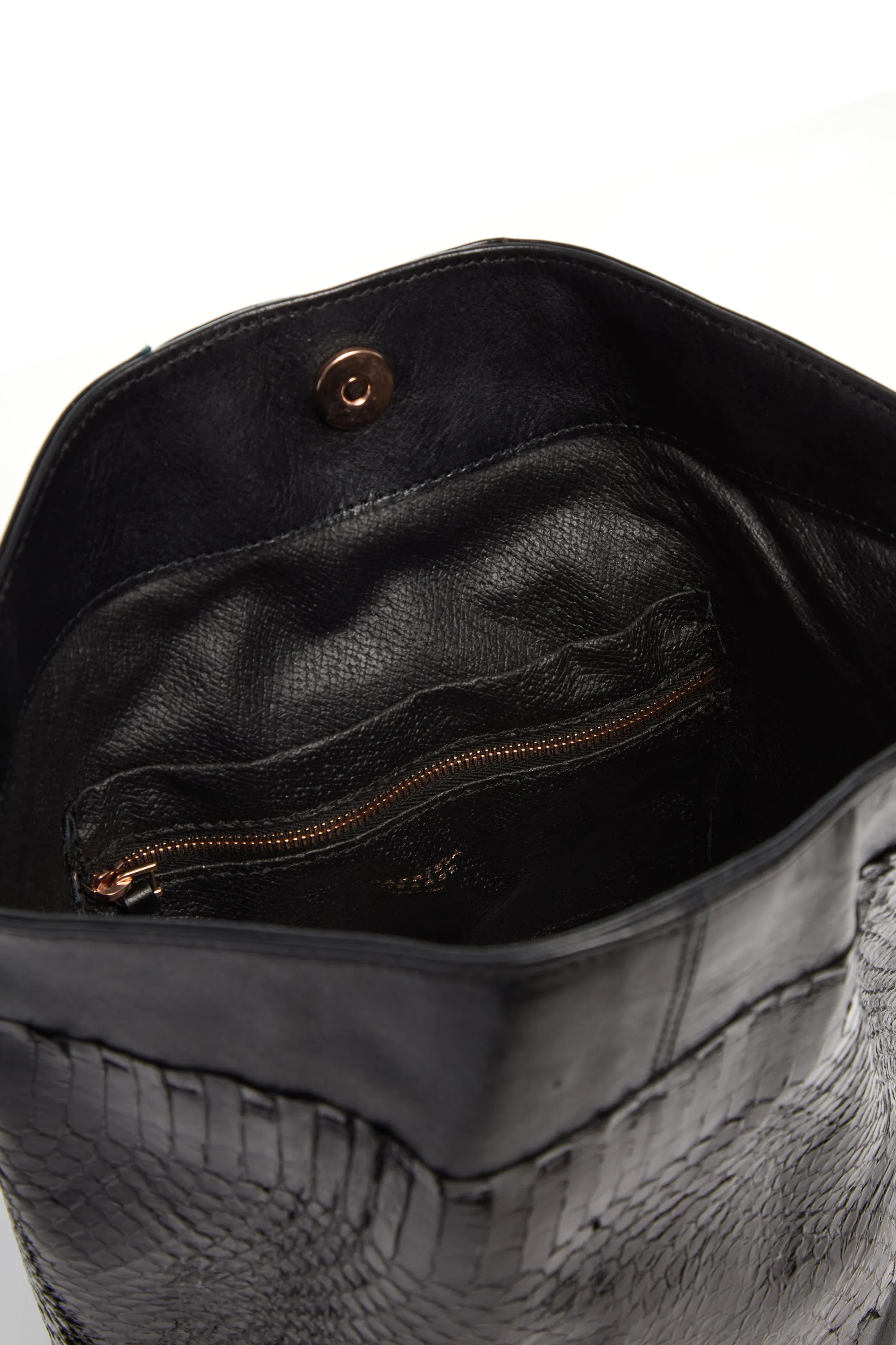 Vintage No.3 Backpack in Black Nappa Leather & Snakeskin sold by Gabriela Hearst product image thumbnail 5