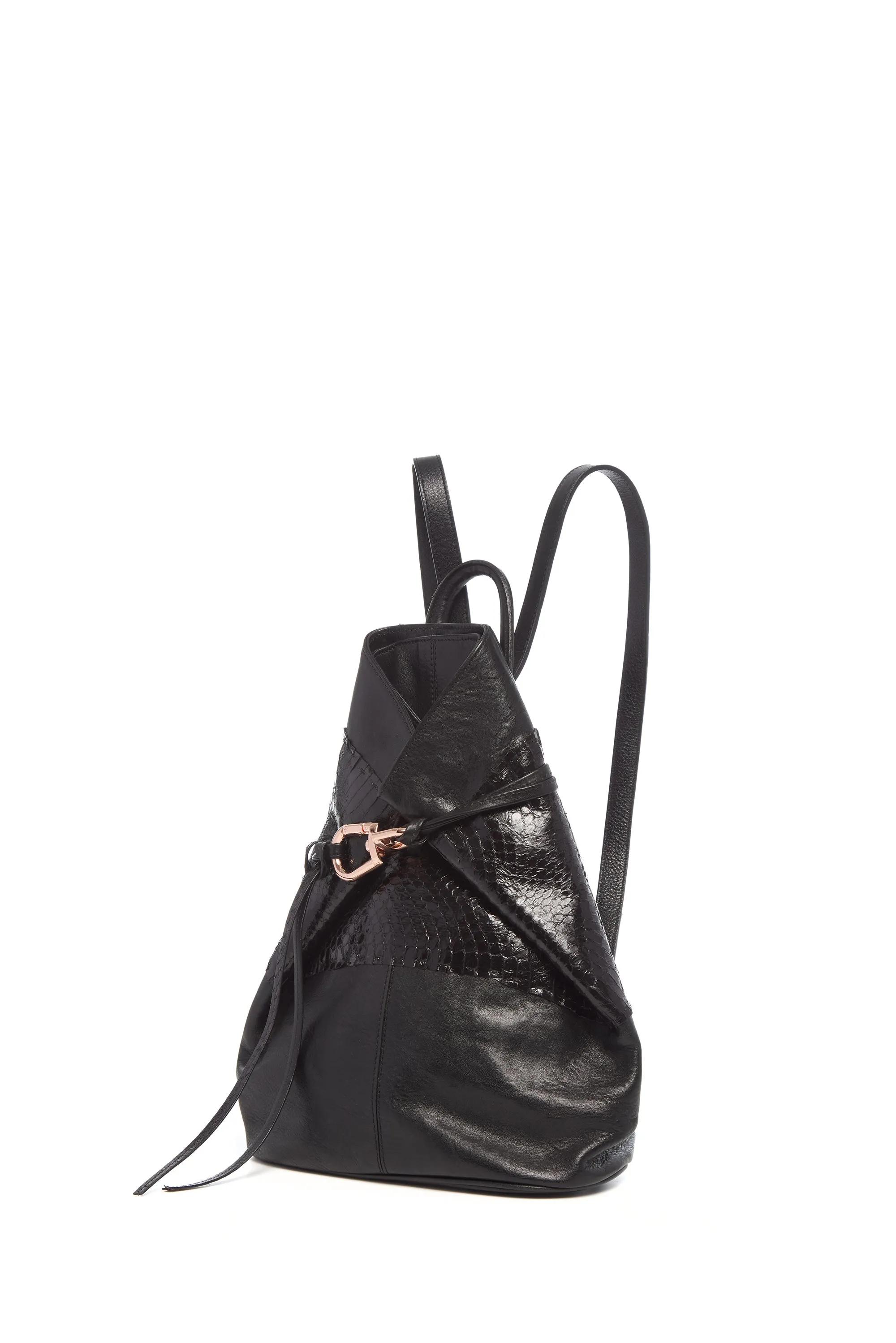 Vintage No.3 Backpack in Black Nappa Leather & Snakeskin sold by Gabriela Hearst product image thumbnail 3