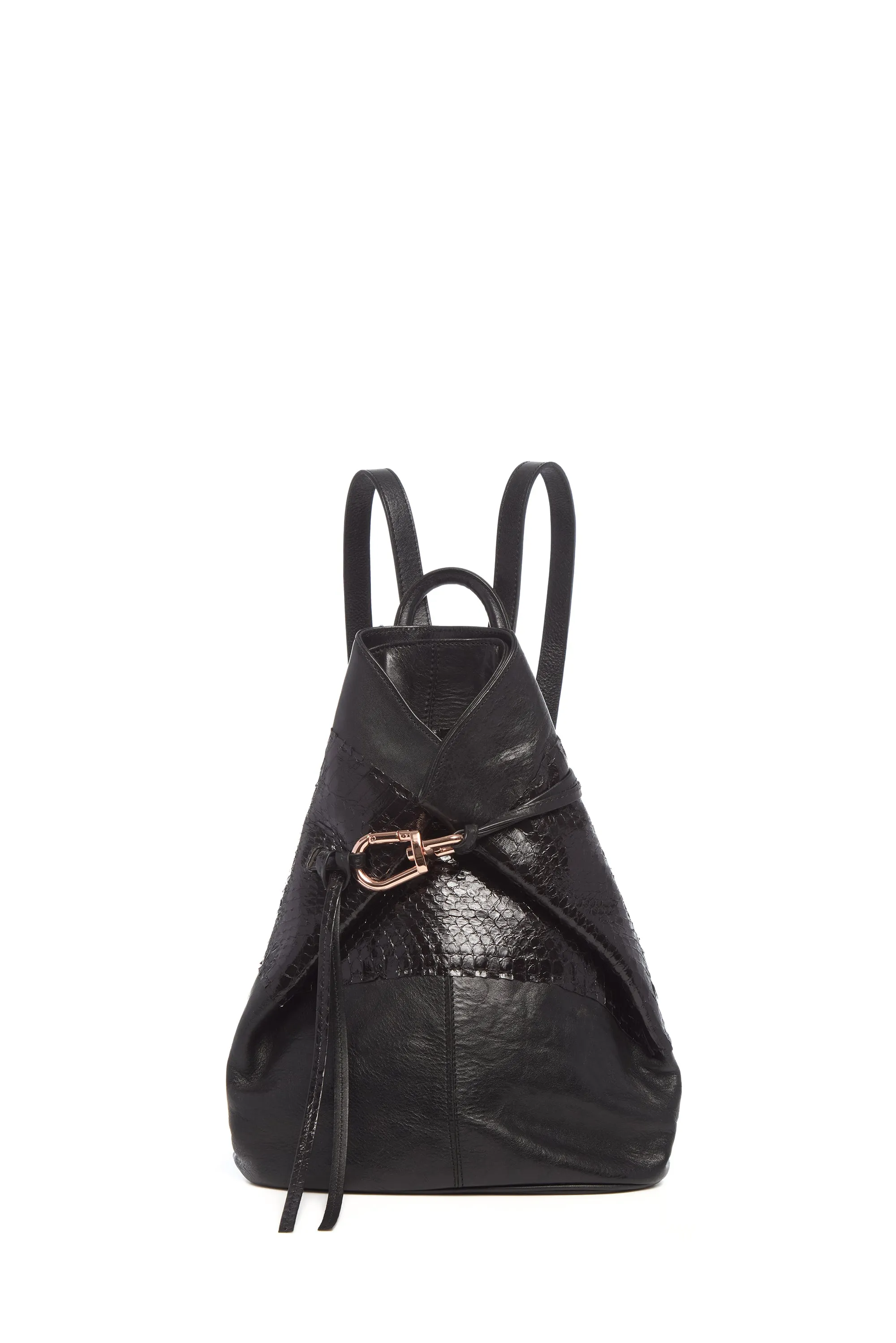 Vintage No.3 Backpack in Black Nappa Leather & Snakeskin sold by Gabriela Hearst