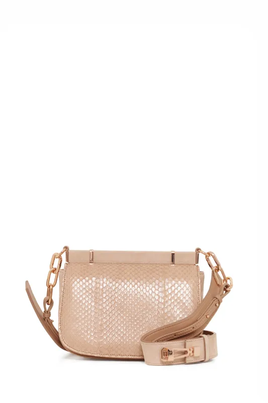 Small Dern Crossbody Bag in Nude Snakeskin & Suede sold by Gabriela Hearst