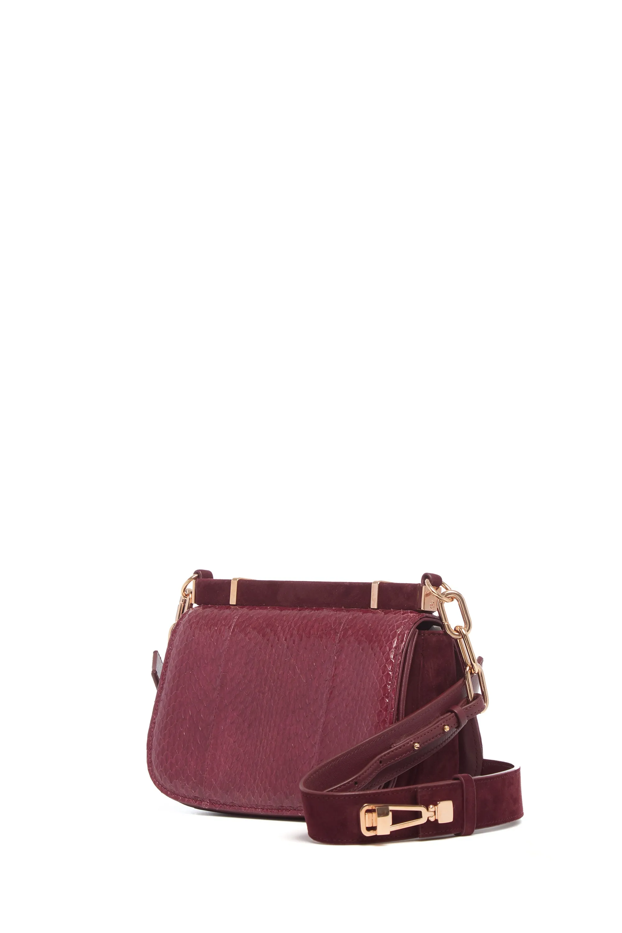 Small Dern Crossbody Bag in Bordeaux Snakeskin & Suede sold by Gabriela Hearst product image thumbnail 2