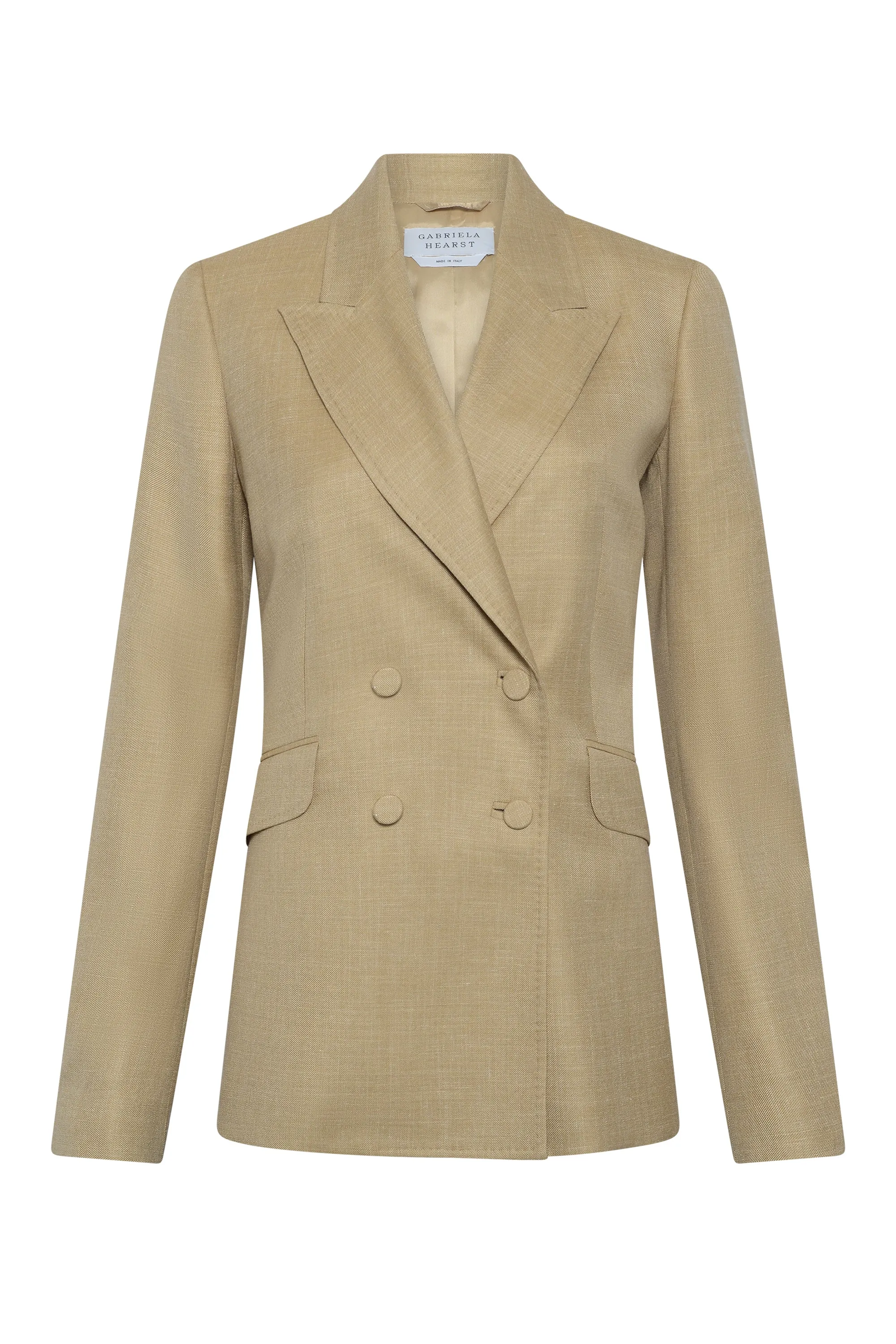 Angela Blazer in Hay Virgin Wool Silk with Linen sold by Gabriela Hearst