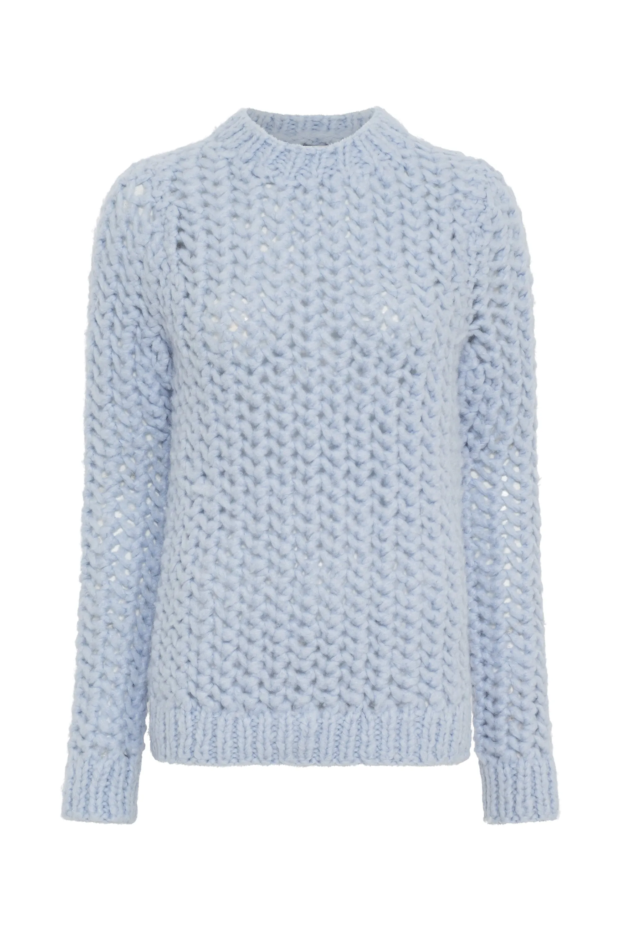 Veralune Knit Sweater in Light Blue Welfat Cashmere sold by Gabriela Hearst