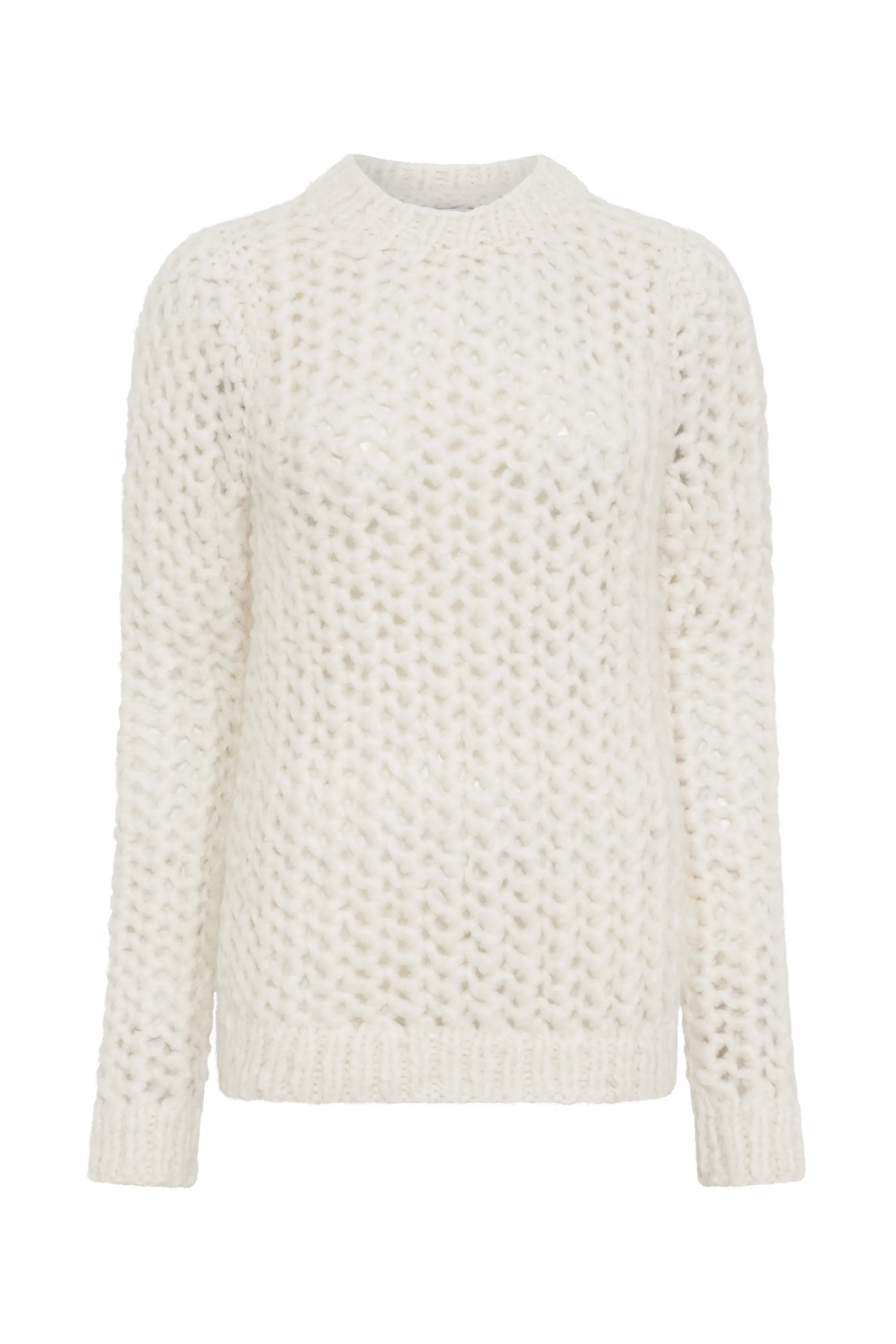 Veralune Knit Sweater in Off White Welfat Cashmere sold by Gabriela Hearst