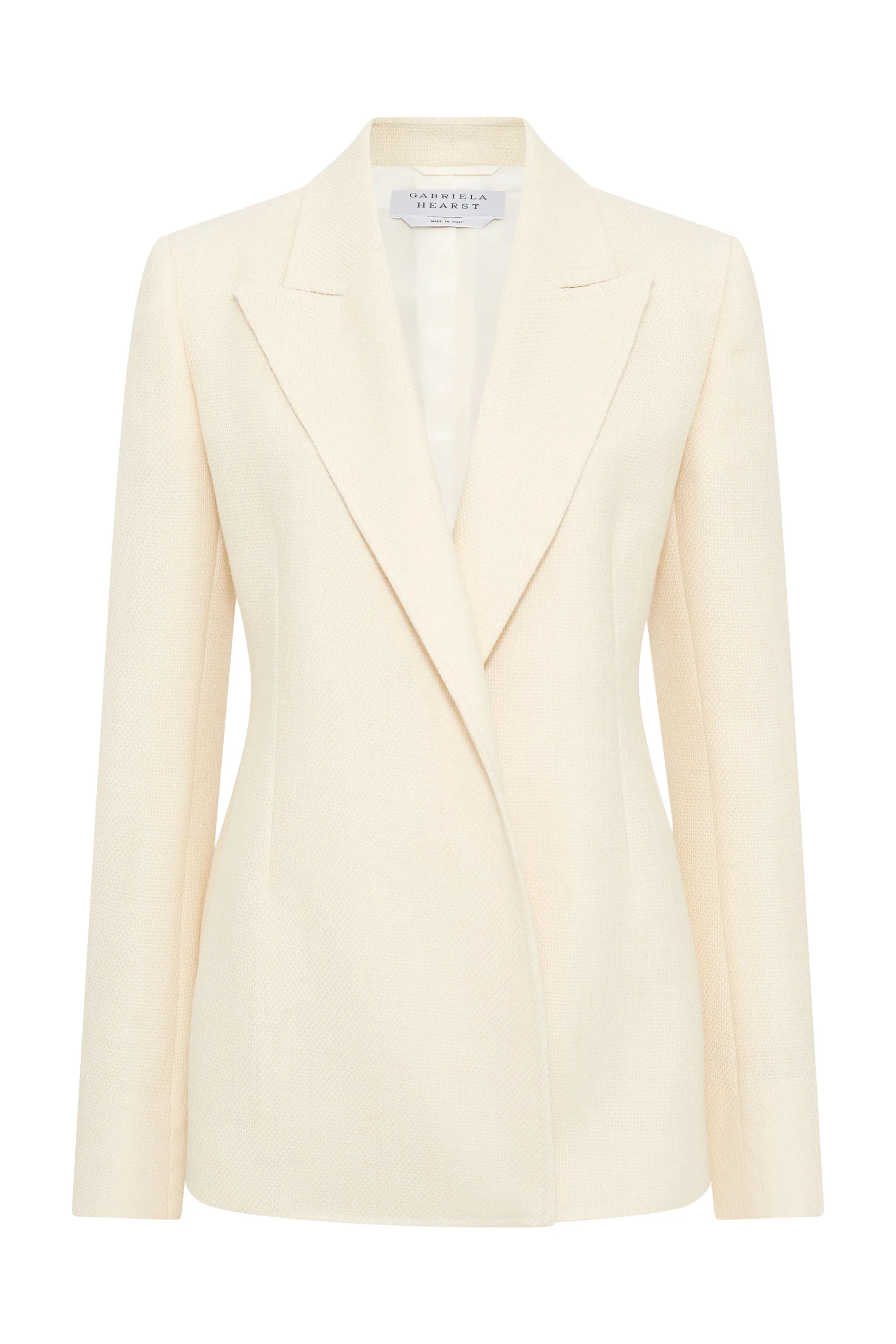 Aleah Blazer in Ivory Alpaca Wool sold by Gabriela Hearst