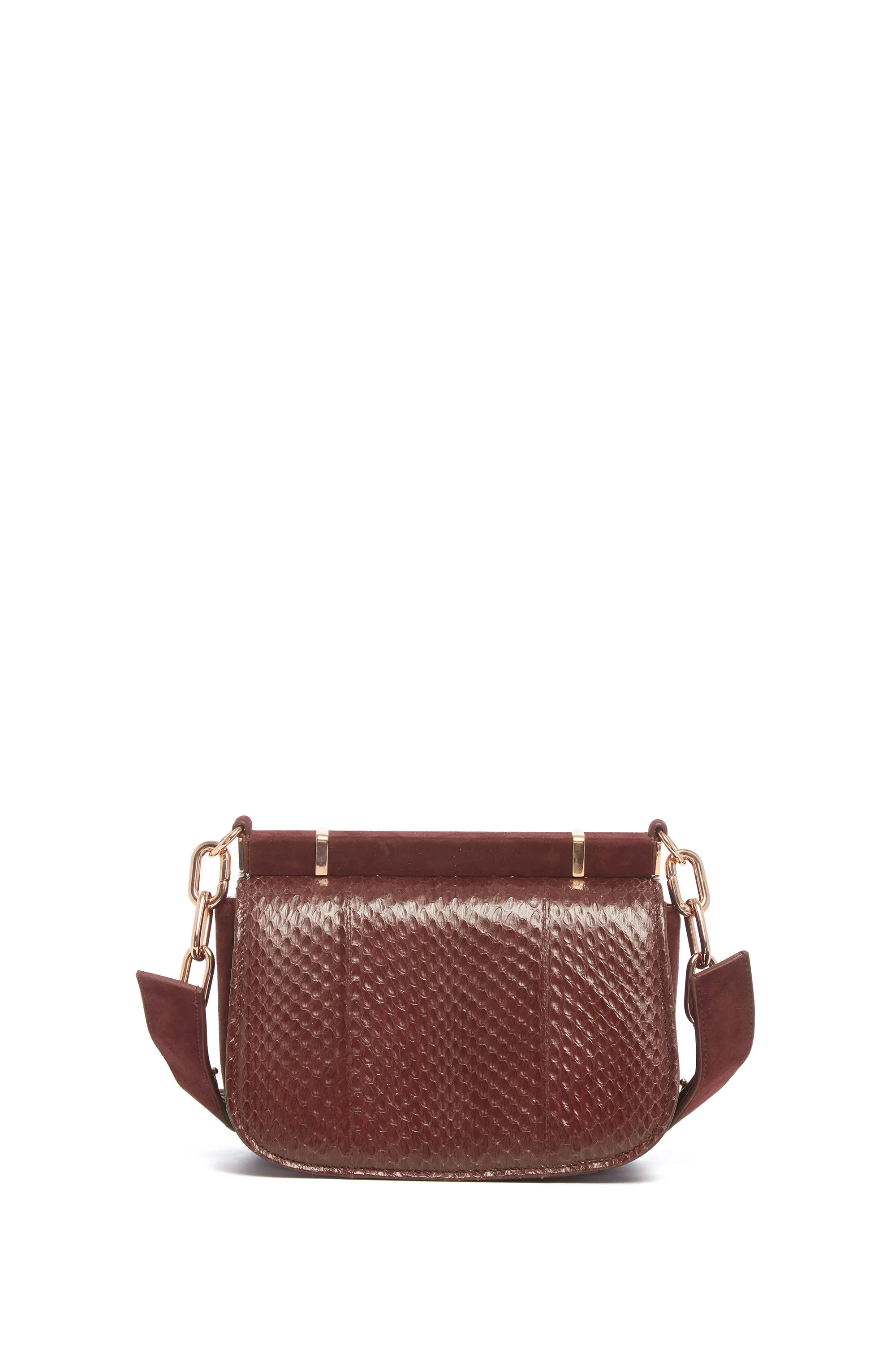 Small Dern Crossbody Bag in Chocolate Snakeskin & Suede sold by Gabriela Hearst product image thumbnail 3