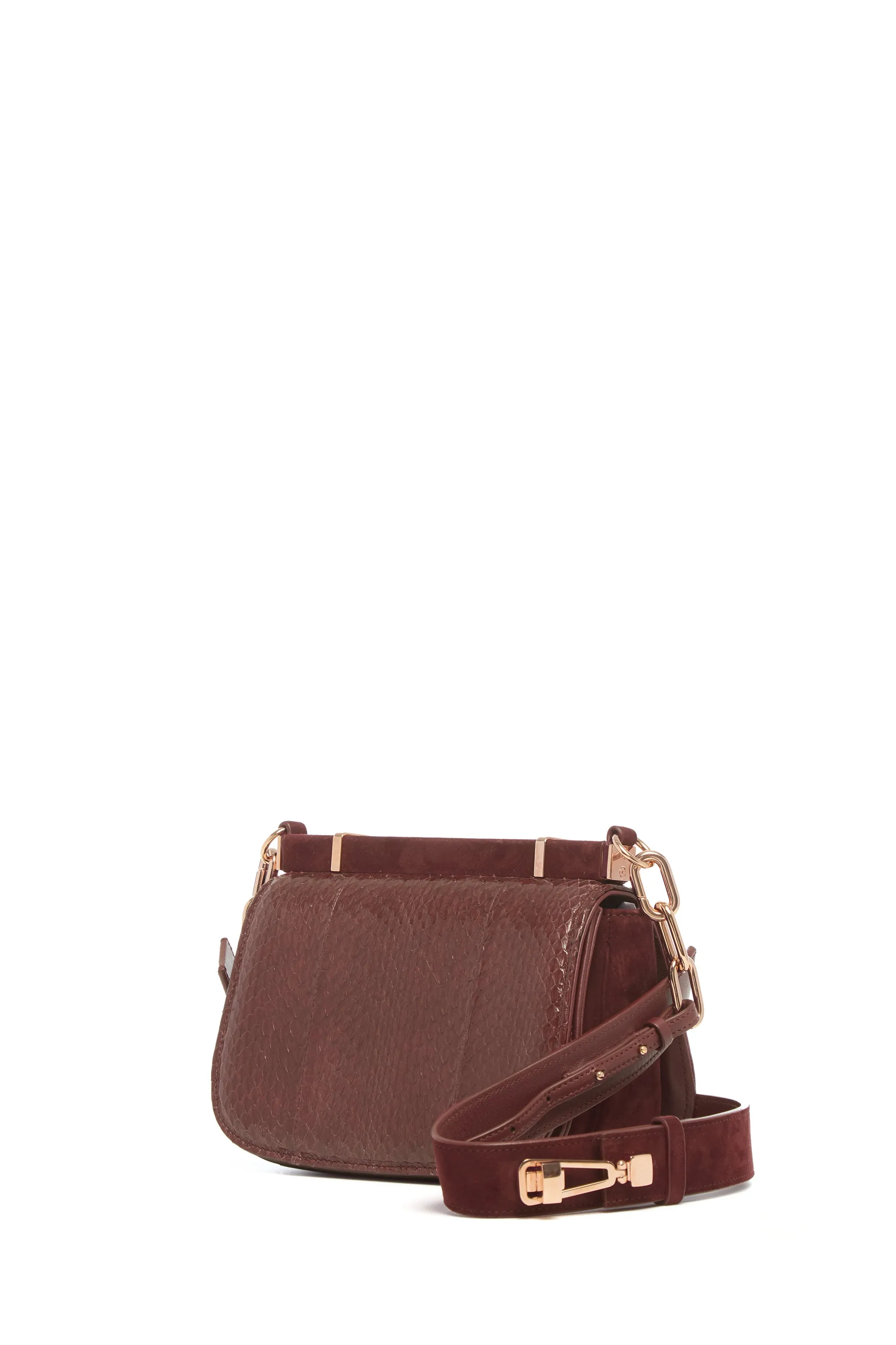 Small Dern Crossbody Bag in Chocolate Snakeskin & Suede sold by Gabriela Hearst product image thumbnail 2