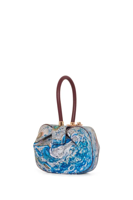 Demi Jupiter Bag in Painted Bordeaux Textured Leather sold by Gabriela Hearst