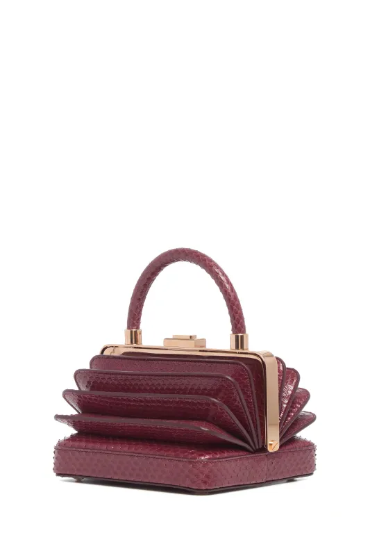 Diana Bag in Bordeaux Snakeskin made by Gabriela Hearst