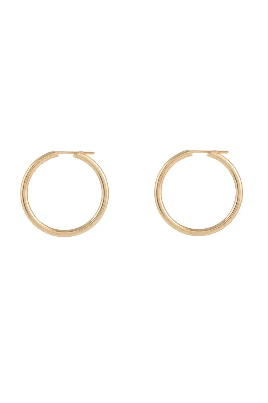 Small Loop Earrings in 18K Yellow Gold sold by Gabriela Hearst