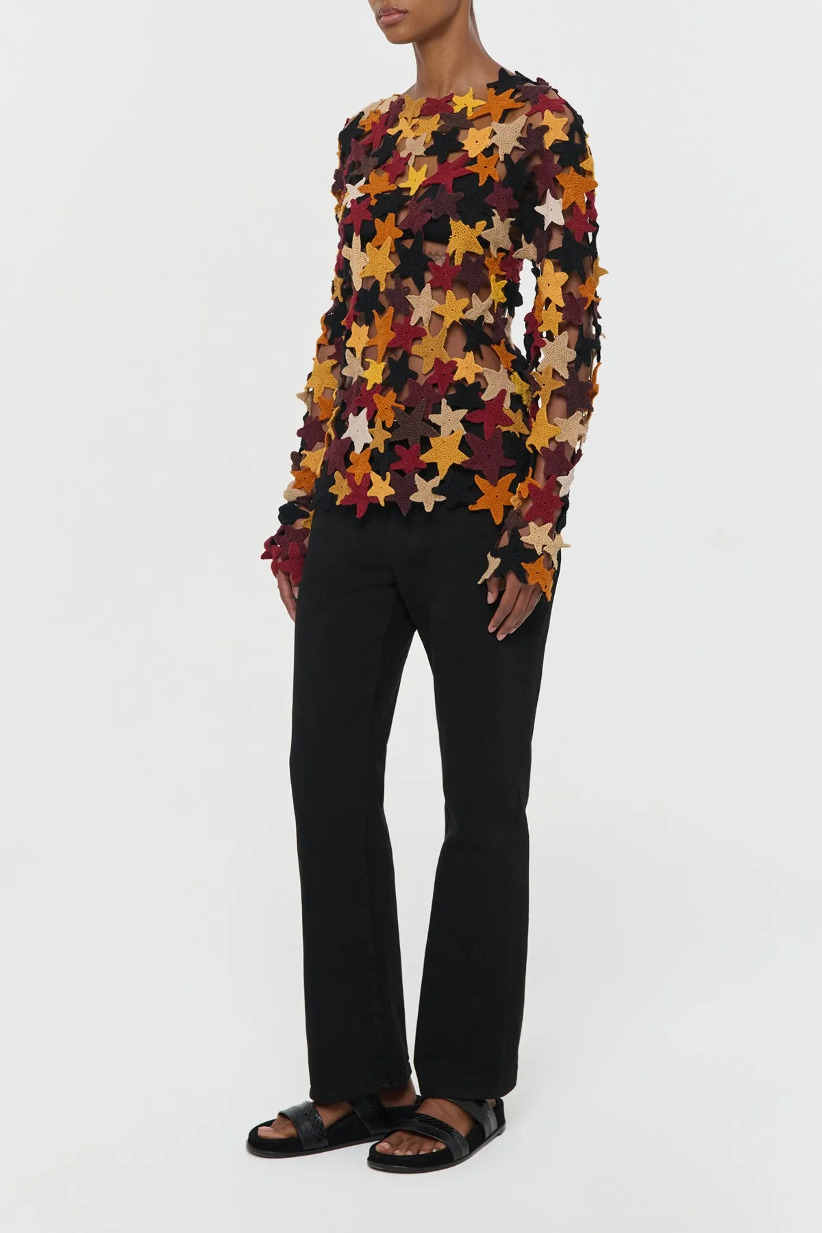 Thalor Crochet Stars Sweater in Multi Cashmere sold by Gabriela Hearst product image thumbnail 3