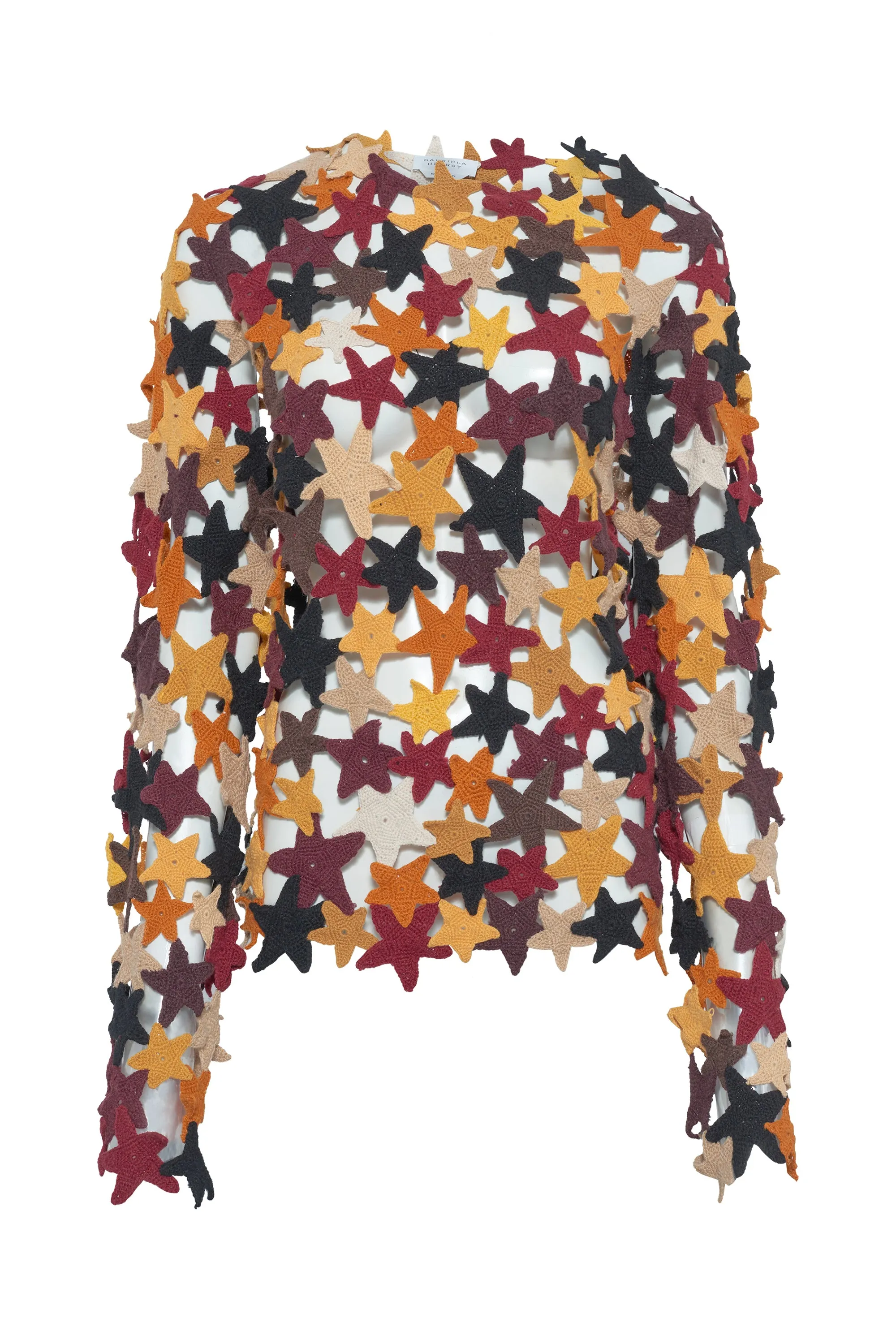 Thalor Crochet Stars Sweater in Multi Cashmere sold by Gabriela Hearst