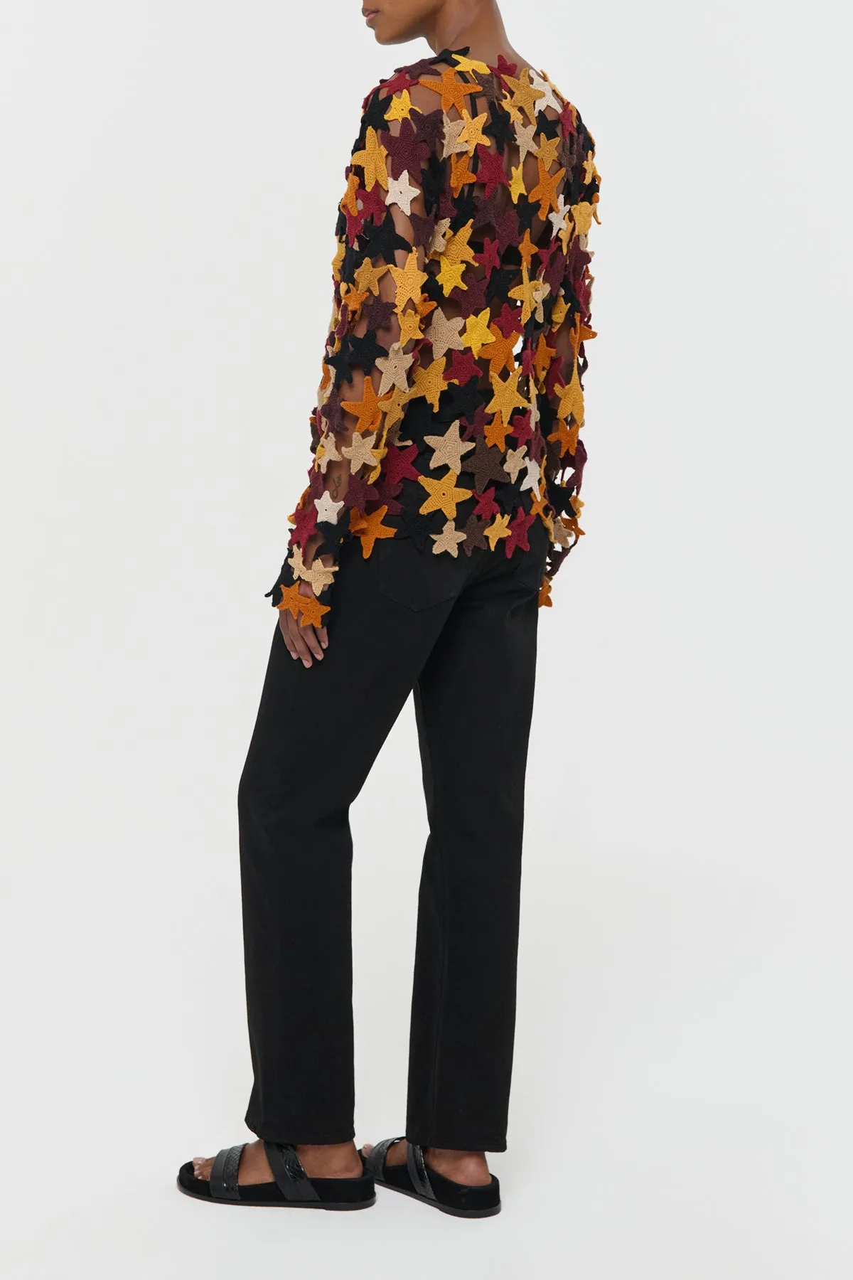 Thalor Crochet Stars Sweater in Multi Cashmere sold by Gabriela Hearst product image thumbnail 4