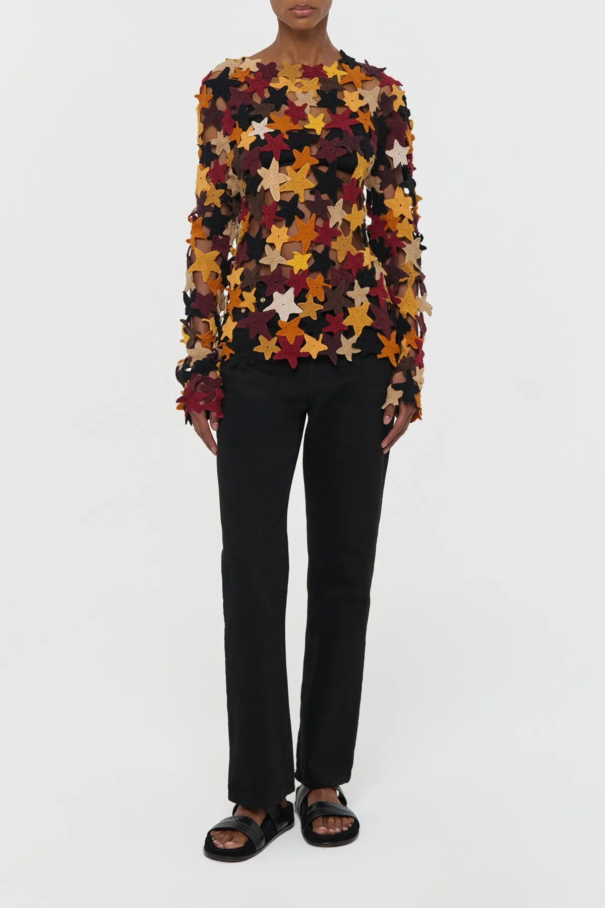 Thalor Crochet Stars Sweater in Multi Cashmere sold by Gabriela Hearst product image thumbnail 2