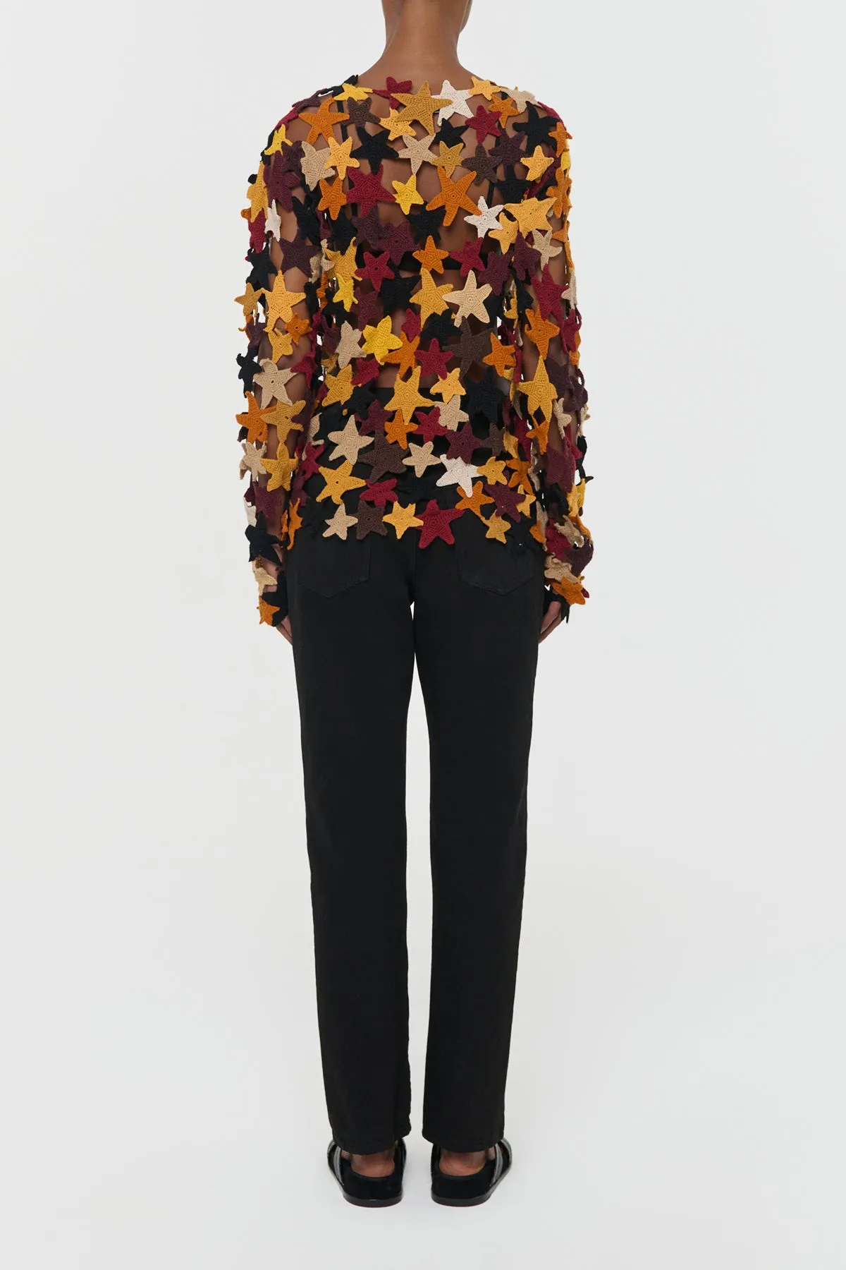 Thalor Crochet Stars Sweater in Multi Cashmere sold by Gabriela Hearst product image thumbnail 5