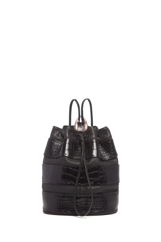 Vintage No.2 Backpack in Black Nappa & Crocodile Leather sold by Gabriela Hearst