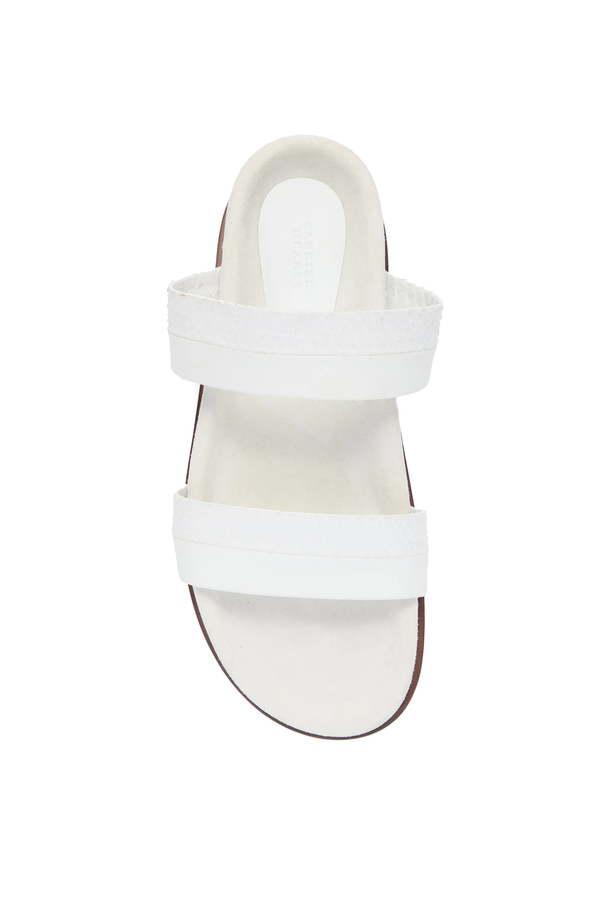 Low Striker Flat Sandal in Ivory Snakeskin & Nappa Leather sold by Gabriela Hearst product image thumbnail 5