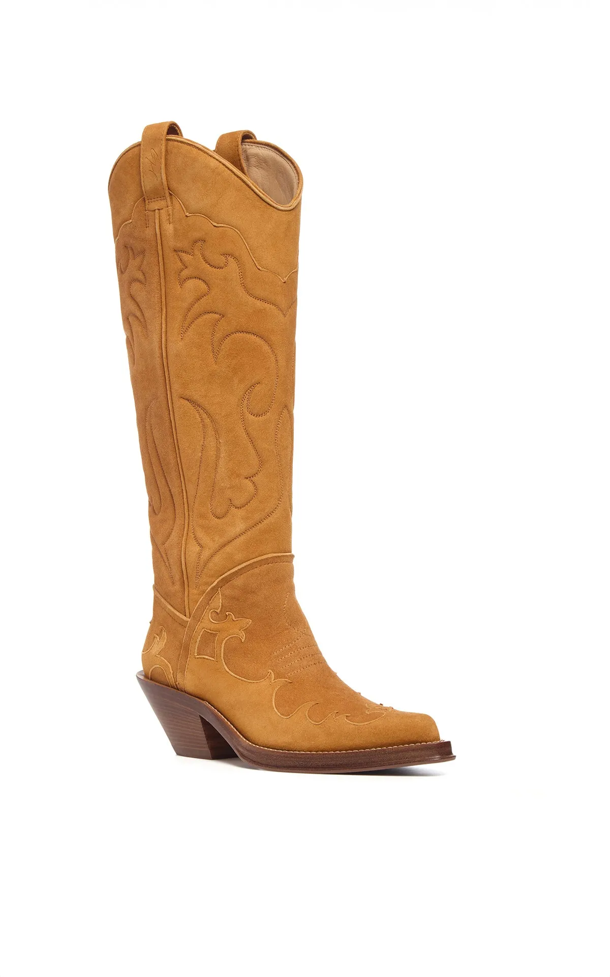Capitana Cowboy Boot in Cashew Suede sold by Gabriela Hearst product image thumbnail 2