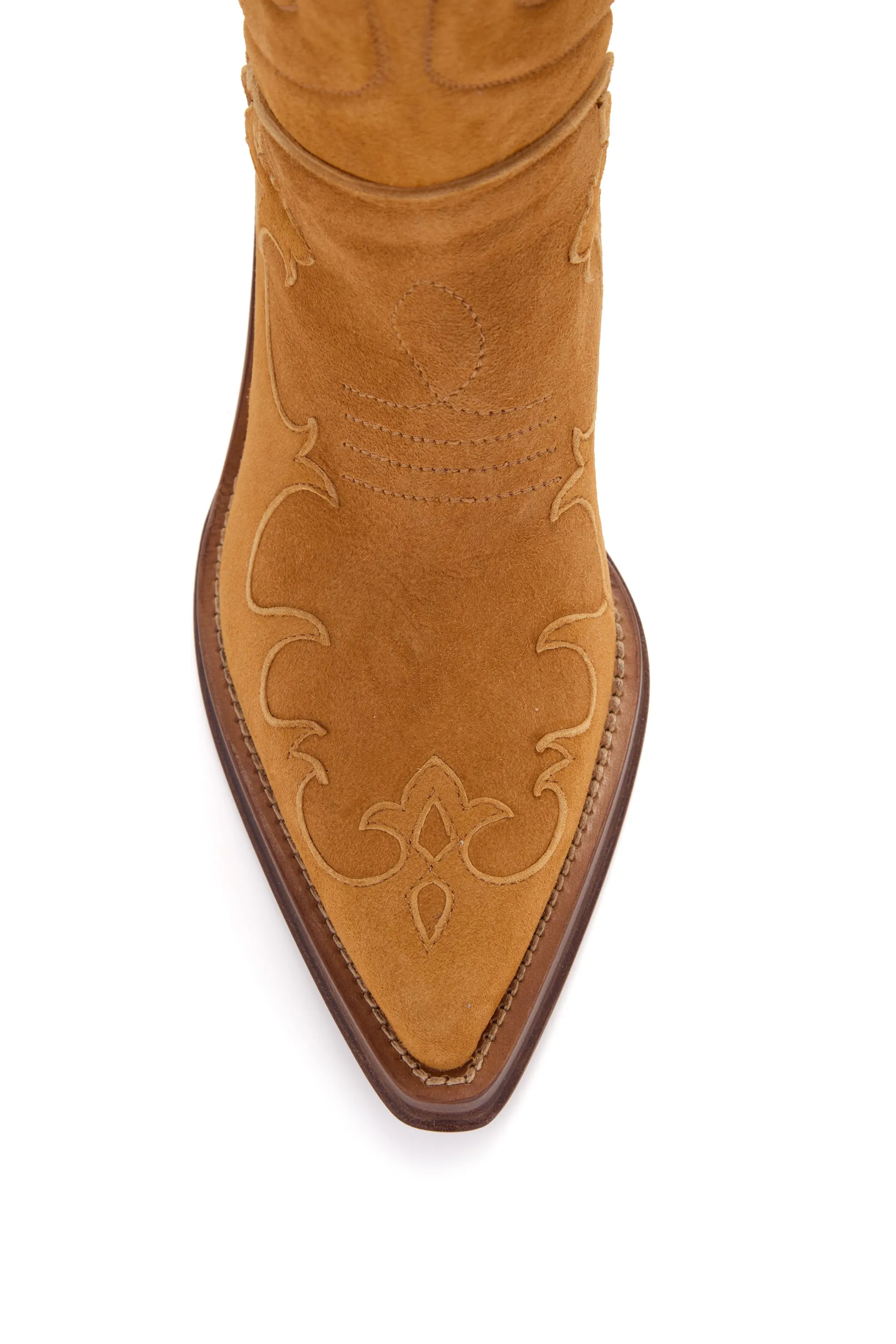 Capitana Cowboy Boot in Cashew Suede sold by Gabriela Hearst product image thumbnail 4