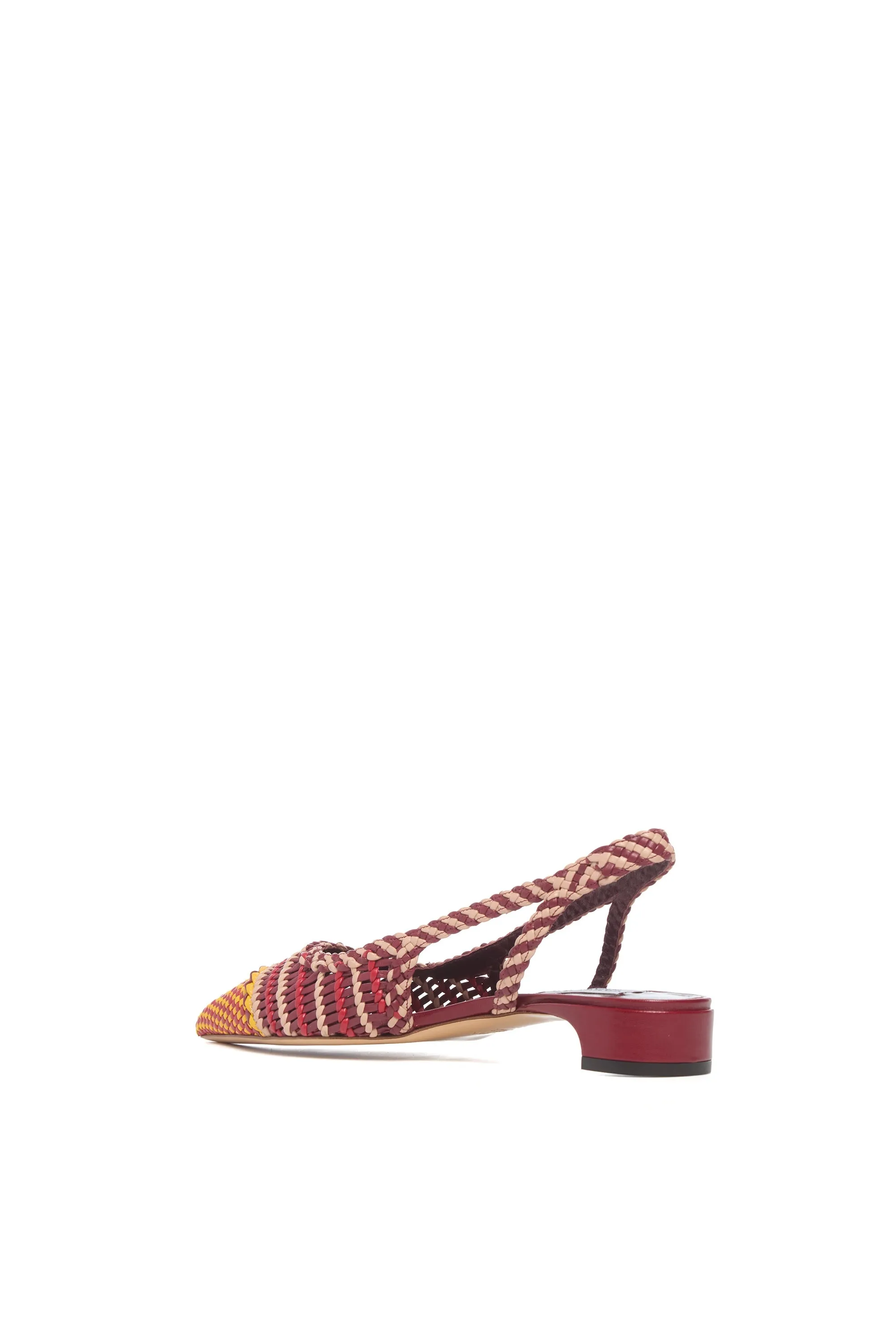 Perro Braided Slingback Pump in Bordeaux & Fuschia Leather sold by Gabriela Hearst product image thumbnail 3