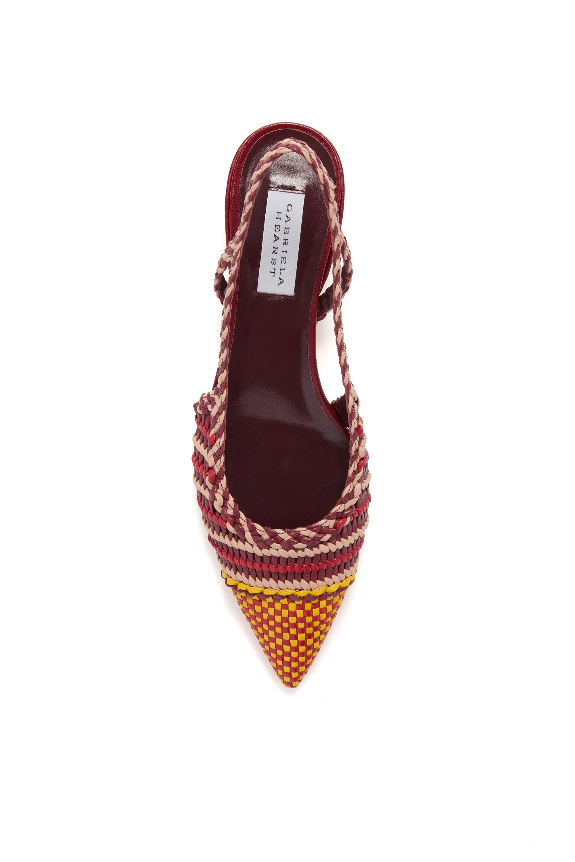 Perro Braided Slingback Pump in Bordeaux & Fuschia Leather sold by Gabriela Hearst product image thumbnail 4