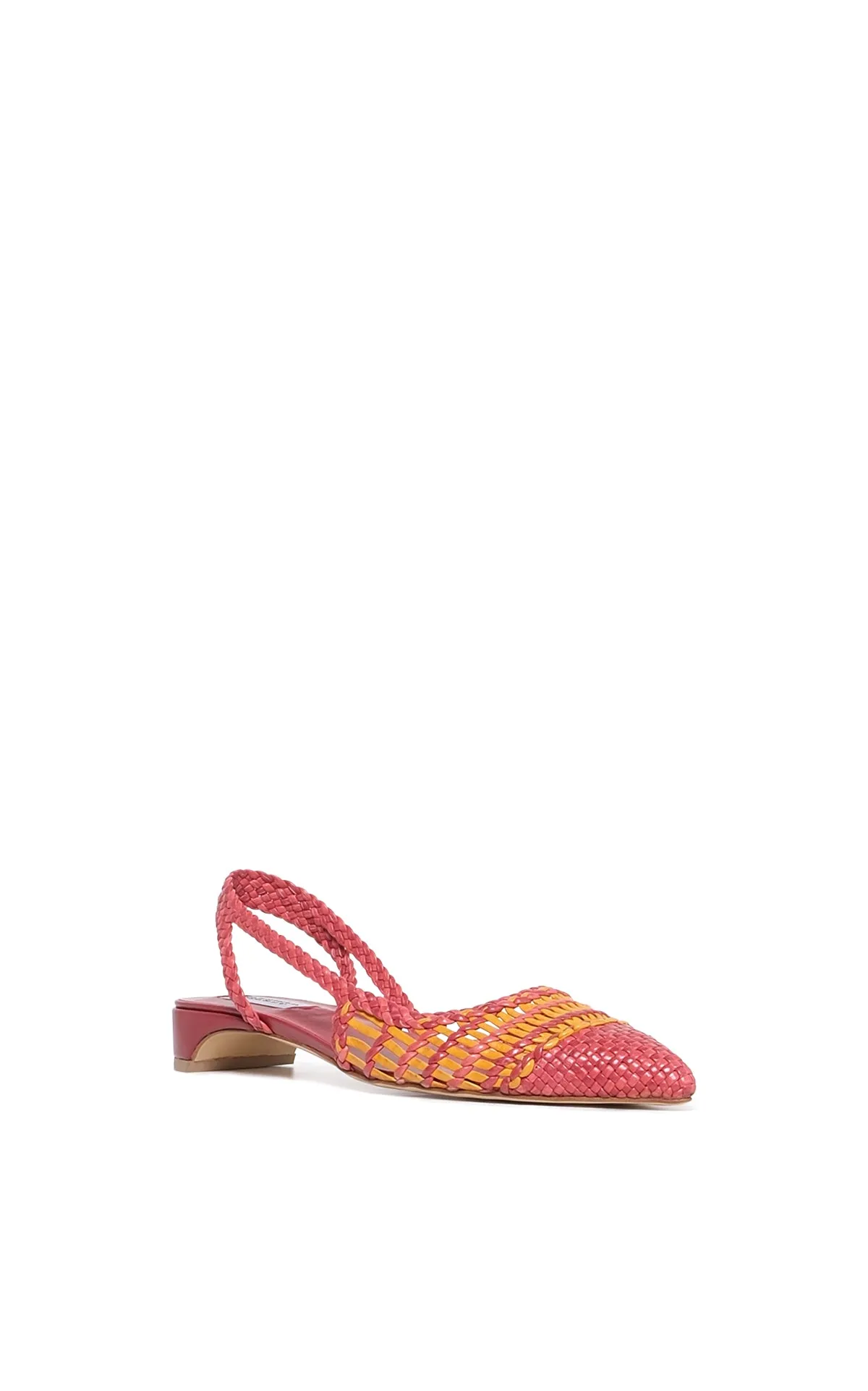 Perro Braided Slingback Pump in Pink Multi Leather sold by Gabriela Hearst product image thumbnail 2