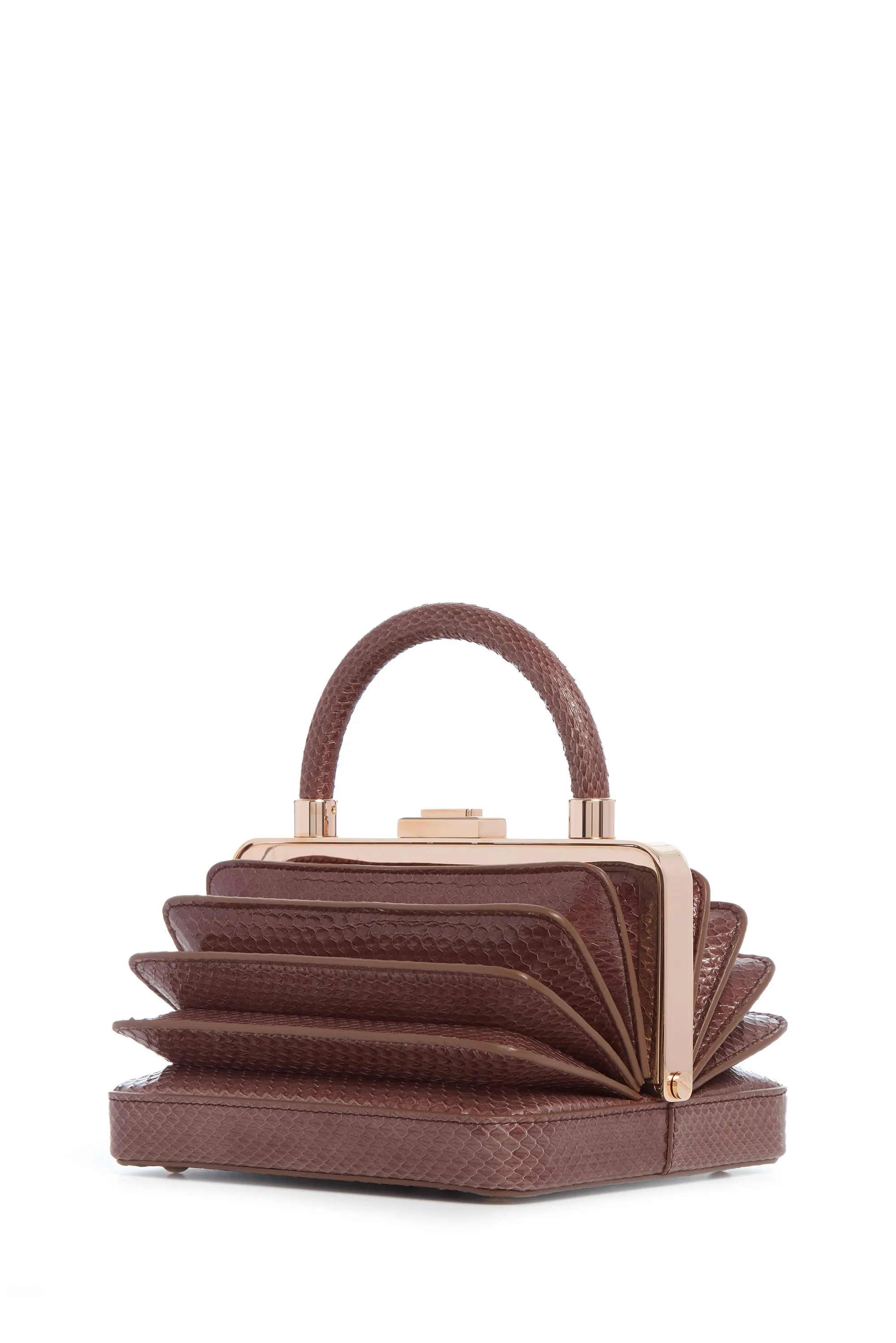 Diana Bag in Chocolate Snakeskin sold by Gabriela Hearst