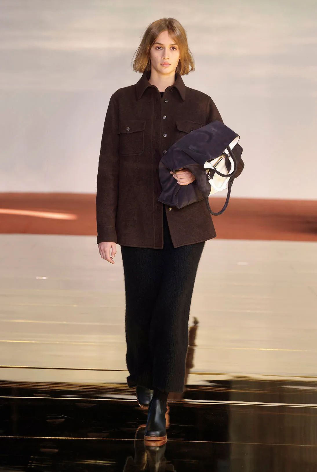 Pablo Knit Skirt in Black Cashmere Boucle sold by Gabriela Hearst product image thumbnail 2