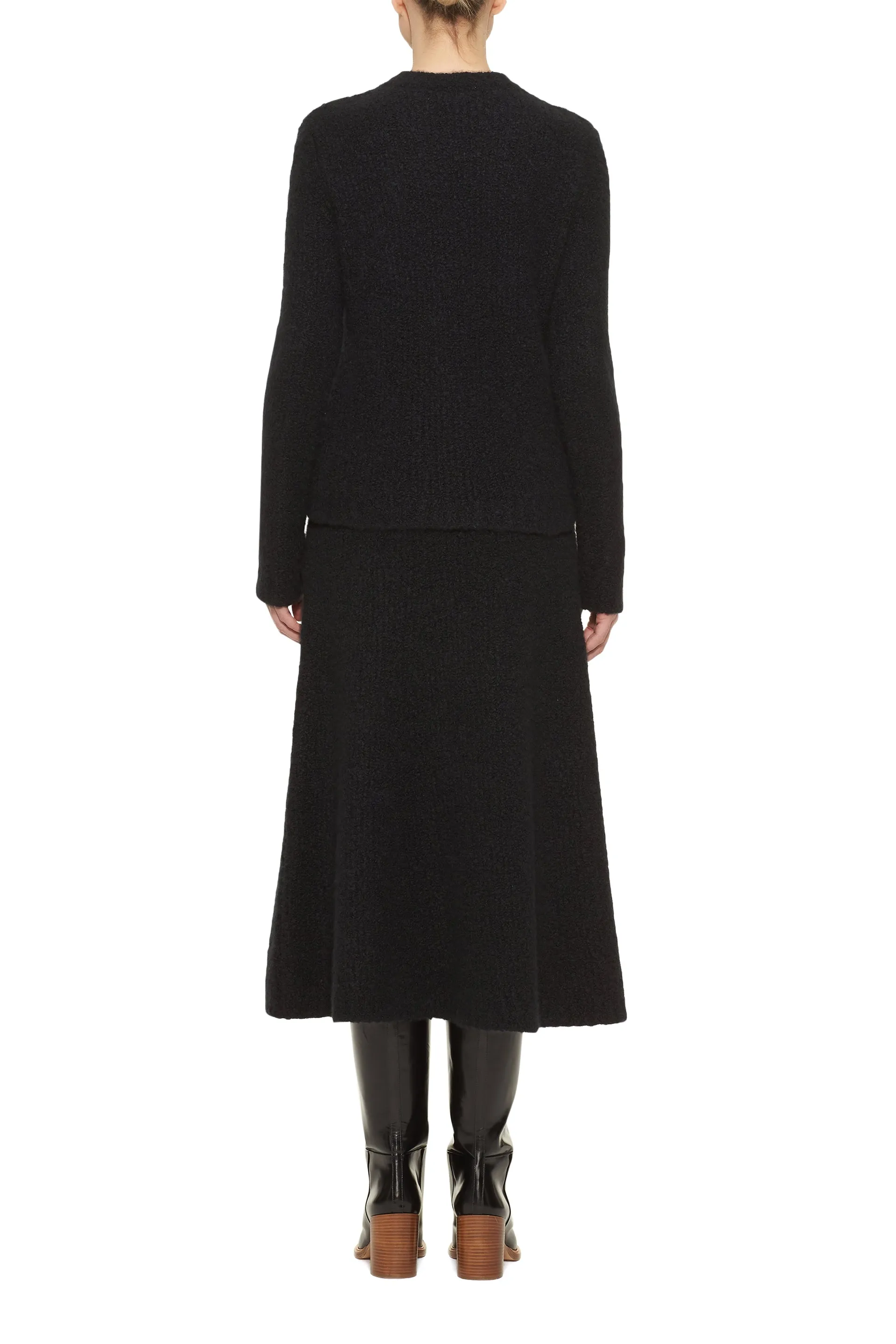 Pablo Knit Skirt in Black Cashmere Boucle sold by Gabriela Hearst product image thumbnail 5