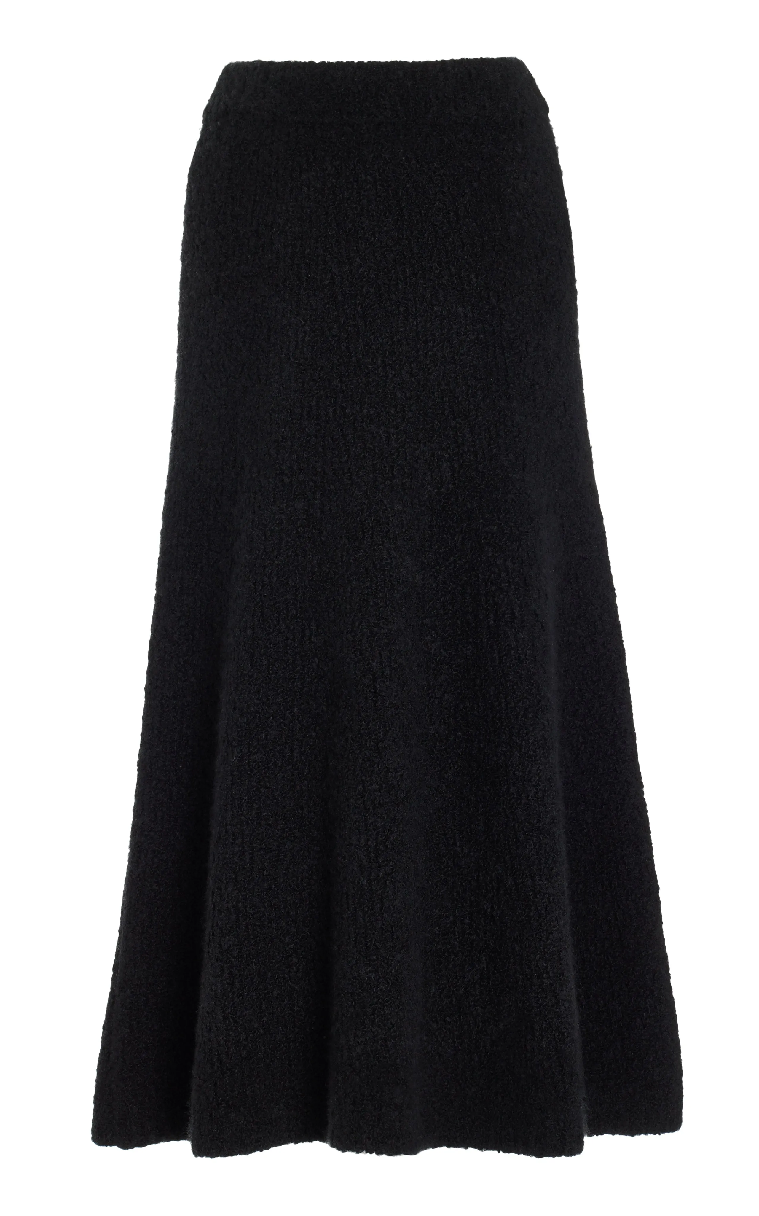 Pablo Knit Skirt in Black Cashmere Boucle sold by Gabriela Hearst