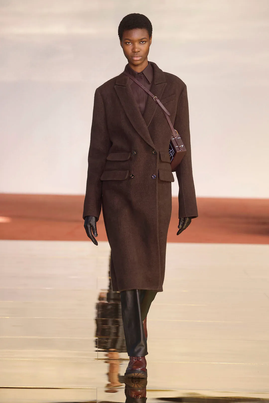 Etlin Shirt in Chocolate Superfine Wool sold by Gabriela Hearst product image thumbnail 2