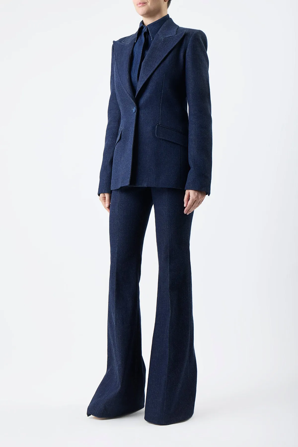Leiva Blazer in Organic Raw Denim sold by Gabriela Hearst product image thumbnail 4