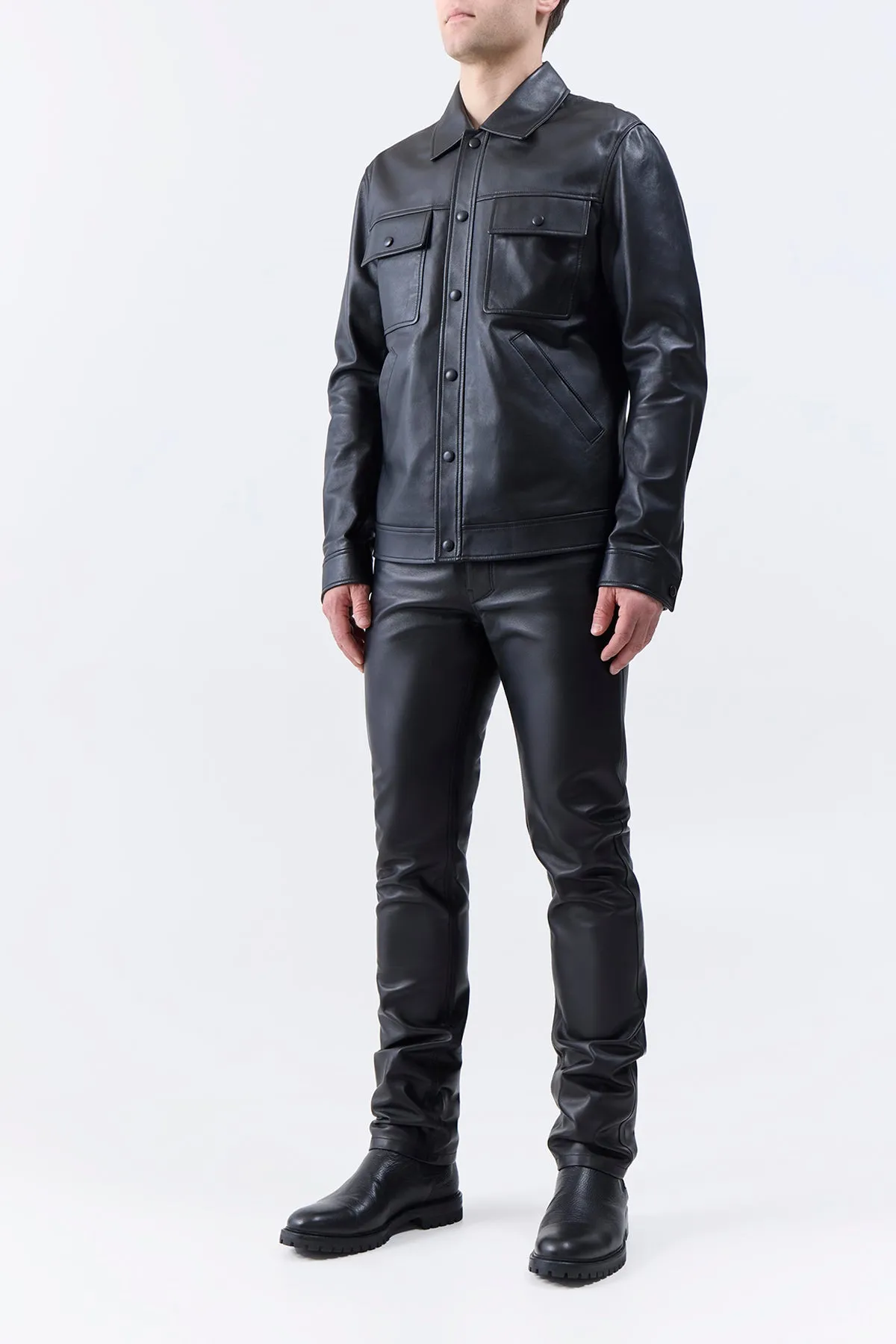 Levy Jacket in Black Nappa Leather sold by Gabriela Hearst product image thumbnail 4