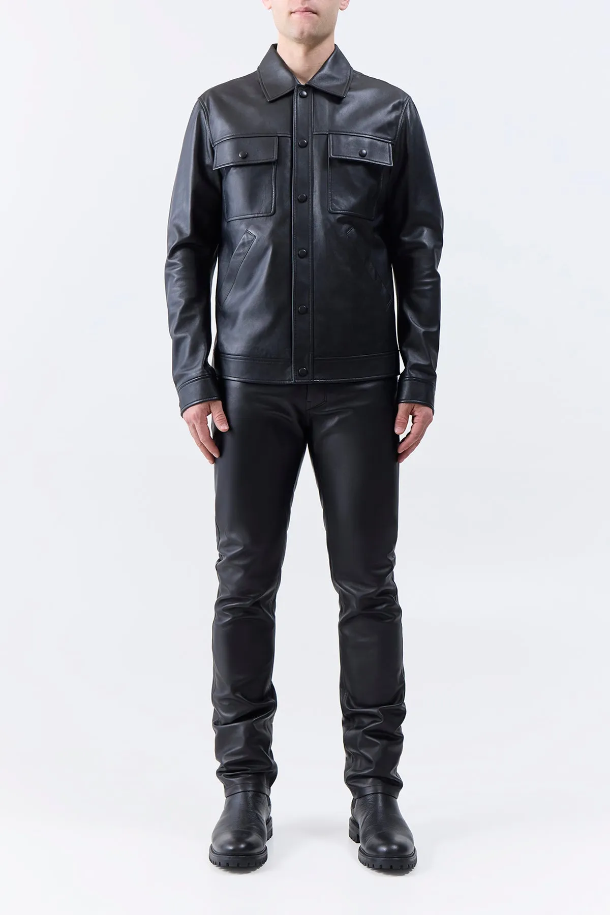 Levy Jacket in Black Nappa Leather sold by Gabriela Hearst product image thumbnail 3