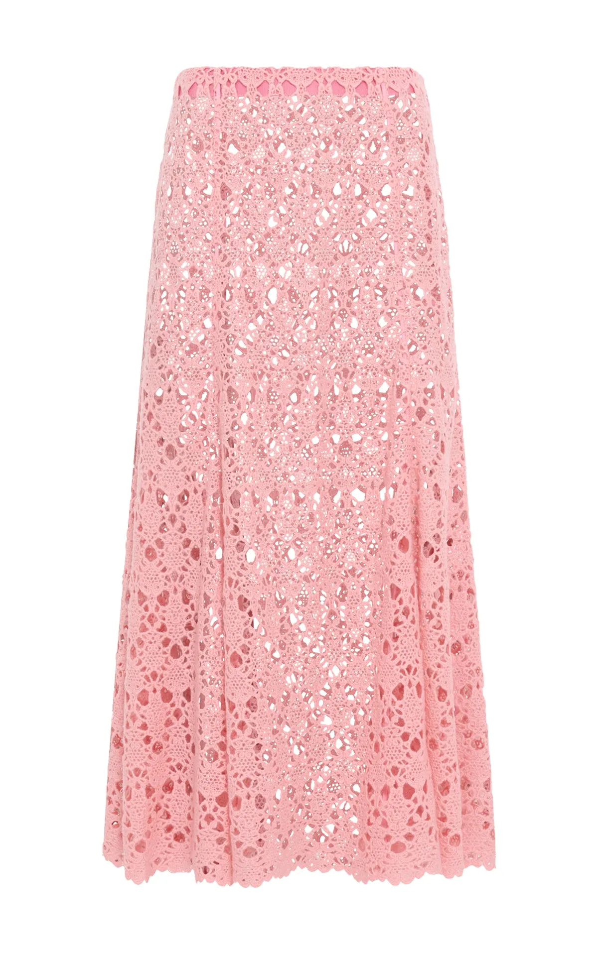 Florence Maxi Skirt in Rosa Cashmere Lace sold by Gabriela Hearst