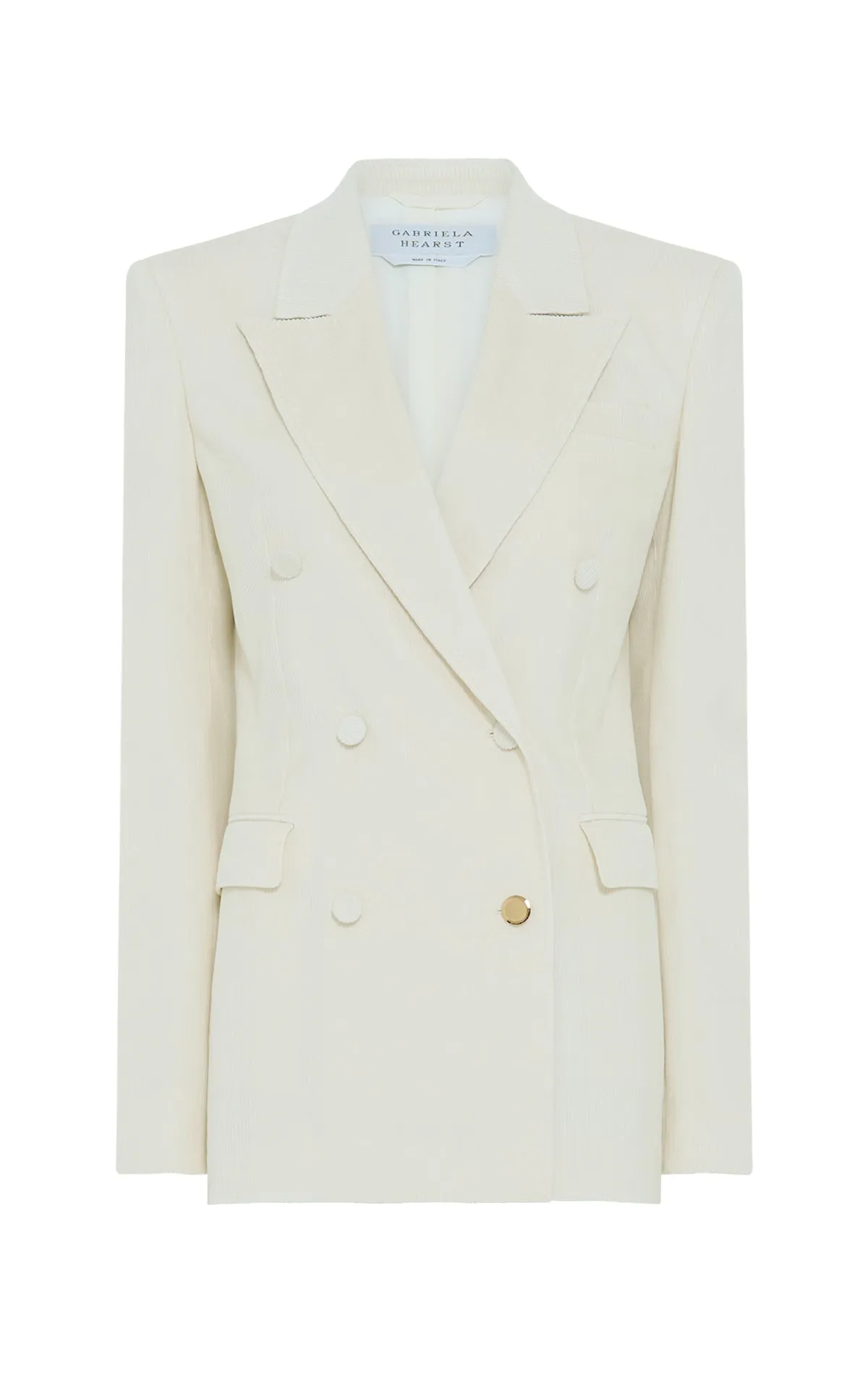 Gavin Blazer in Ivory Sea Island Cotton Corduroy sold by Gabriela Hearst